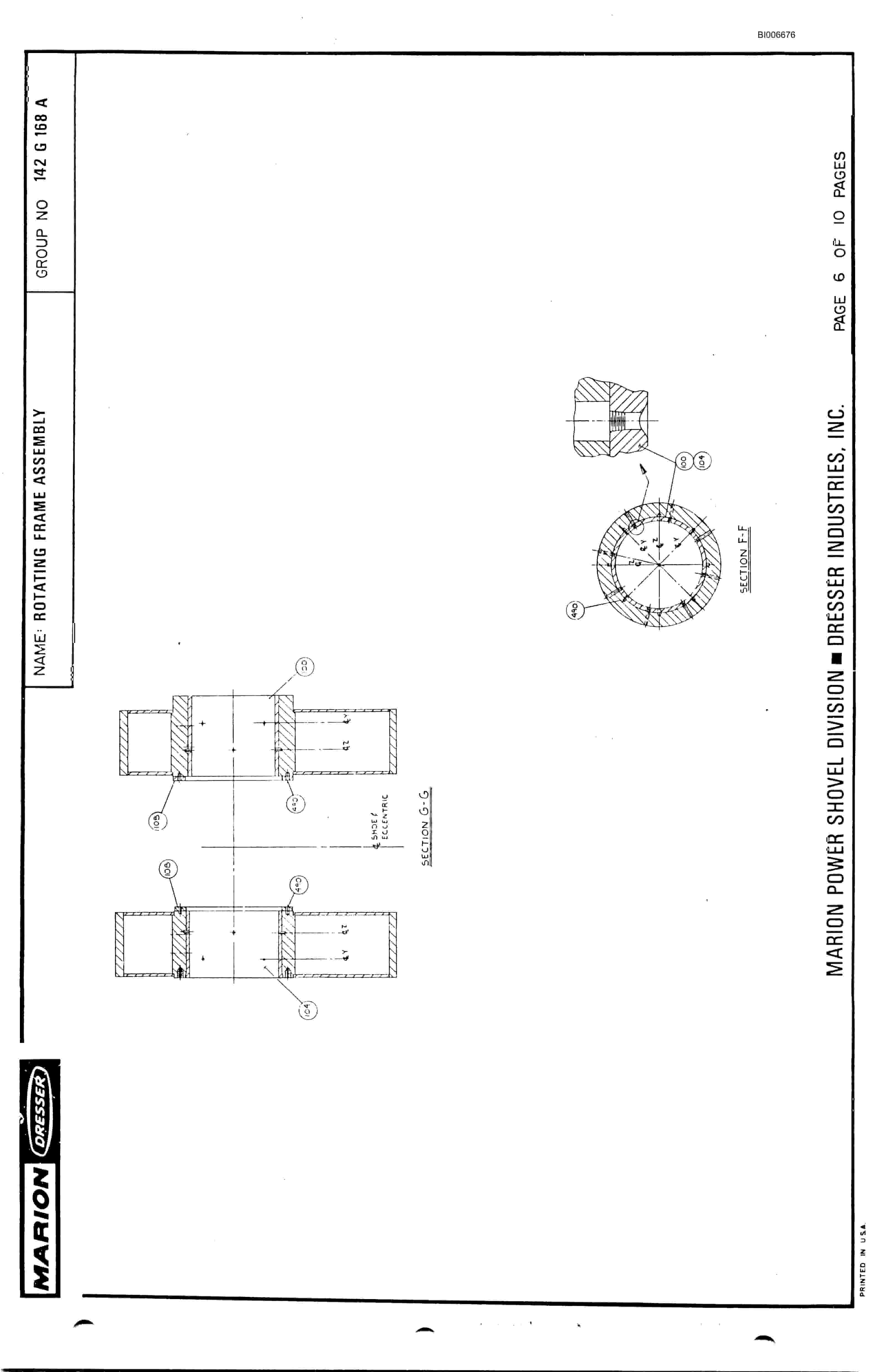 Bucyrus Marion 8050 Parts Catalog BI006676-2