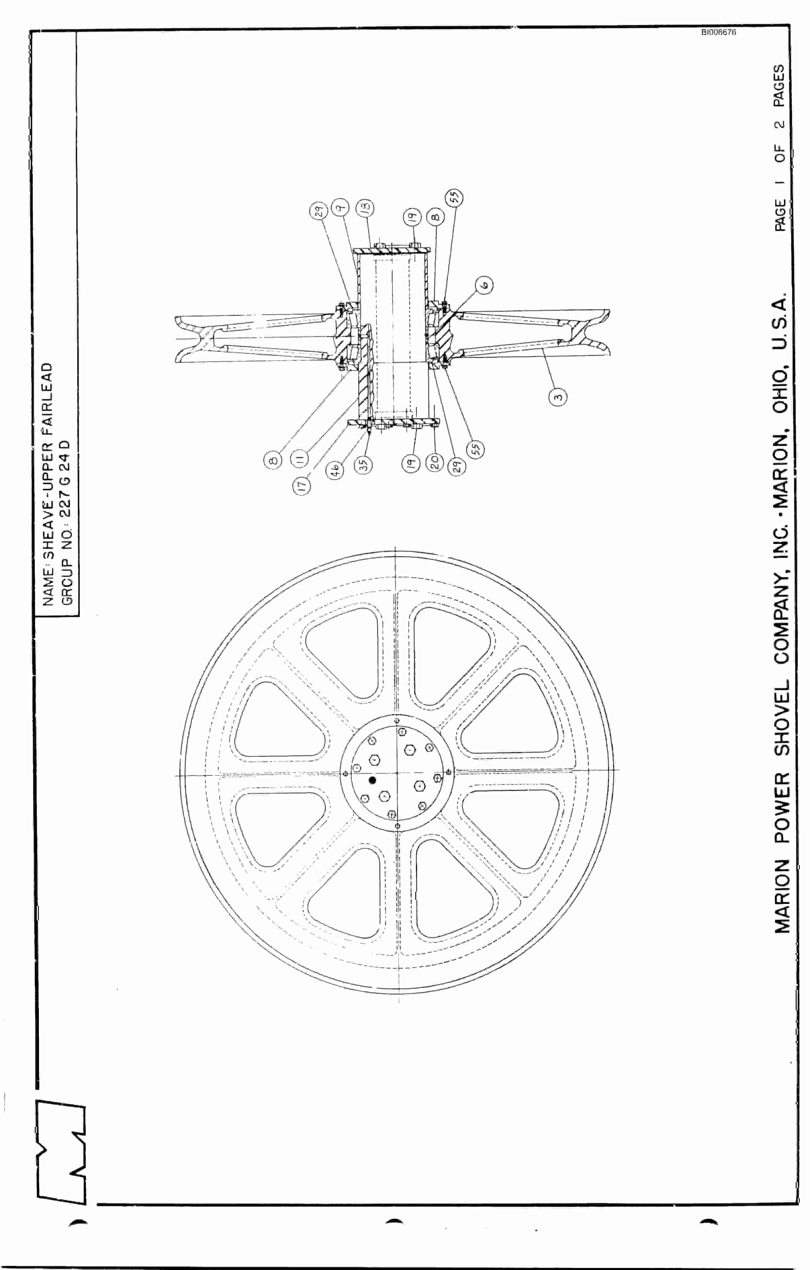 Bucyrus Marion 8050 Parts Catalog BI006676-5