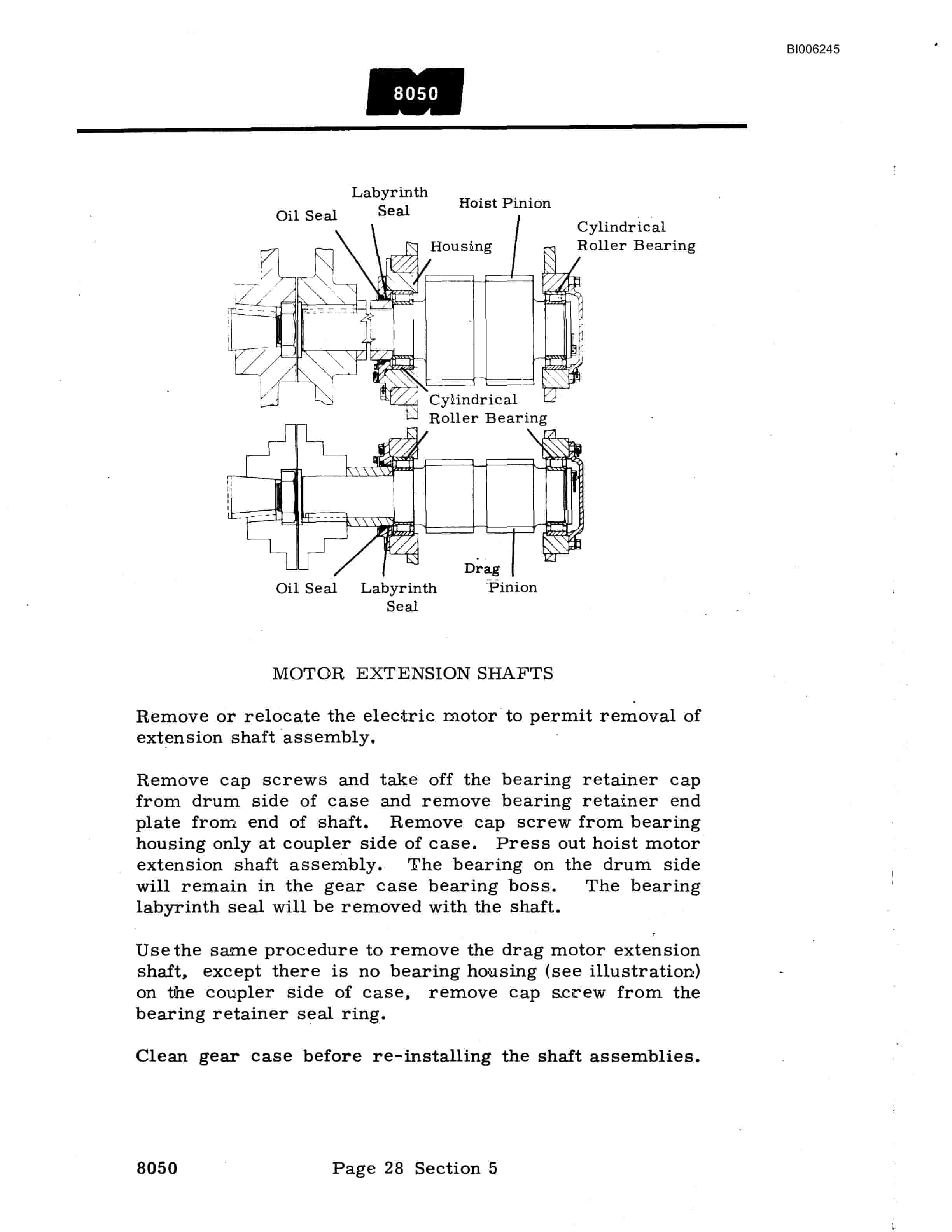 Bucyrus Marion 8050 Walking Dragline Technical Manual BI006245-3