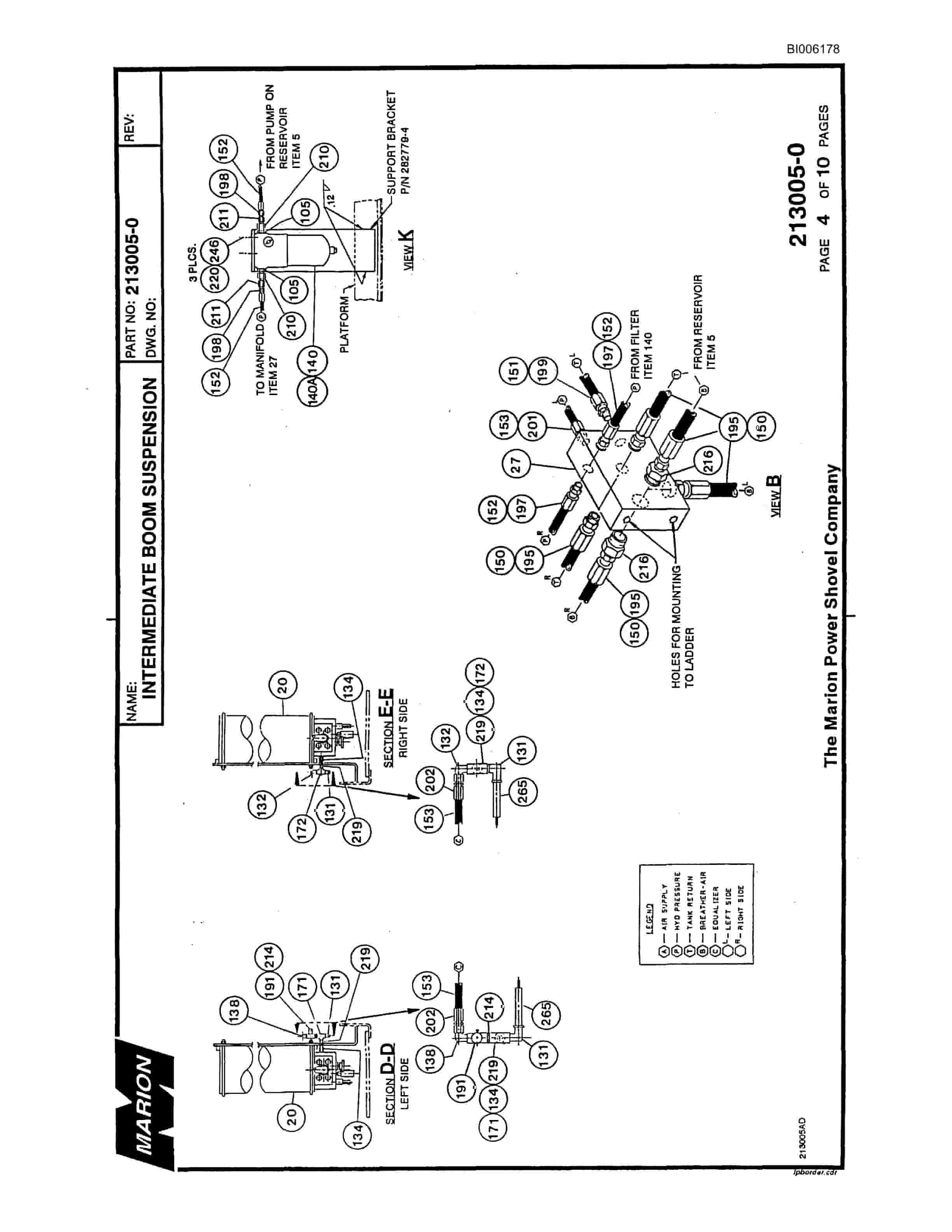 Bucyrus Marion 8200 Walking Dragline Parts Catalog BI006178-4
