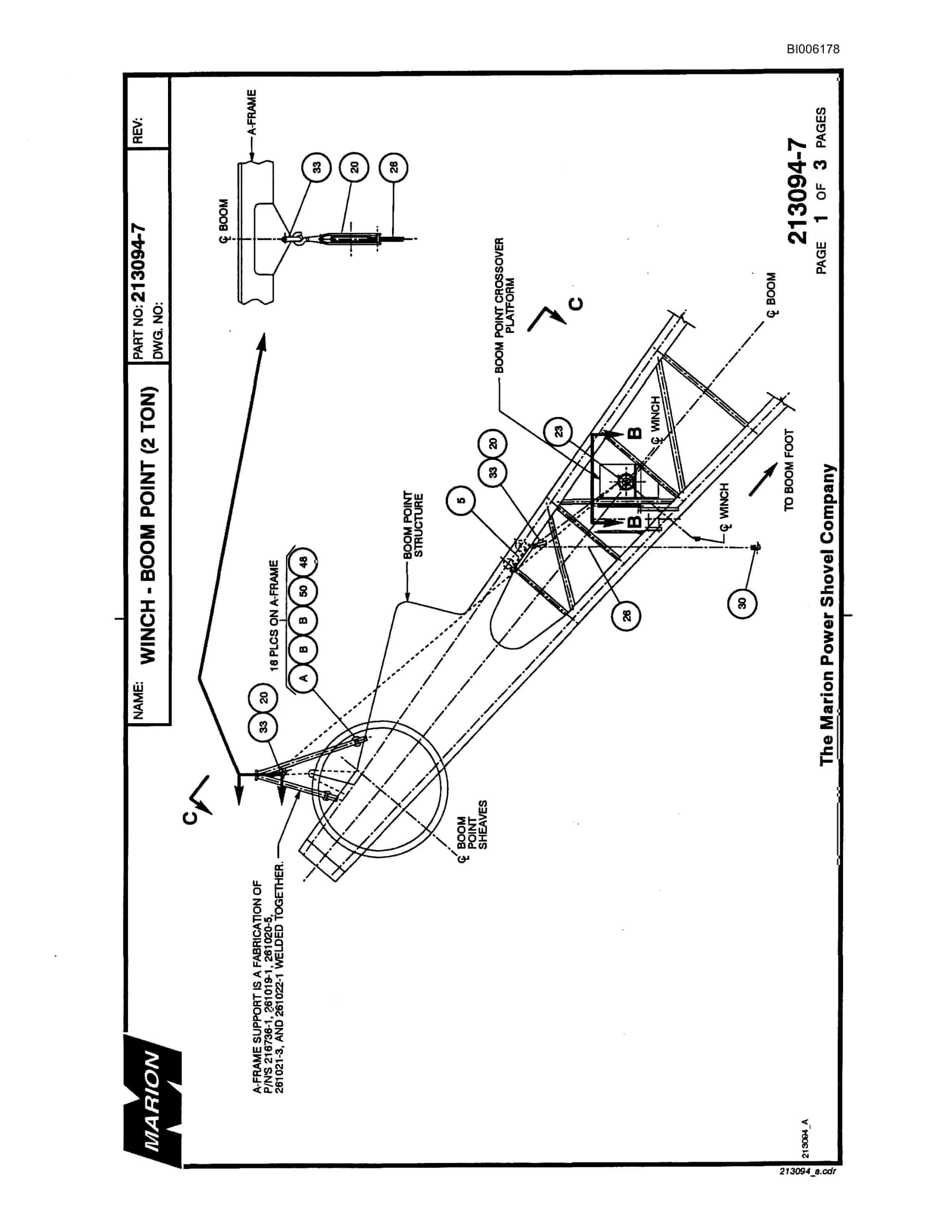 Bucyrus Marion 8200 Walking Dragline Parts Catalog BI006178-5