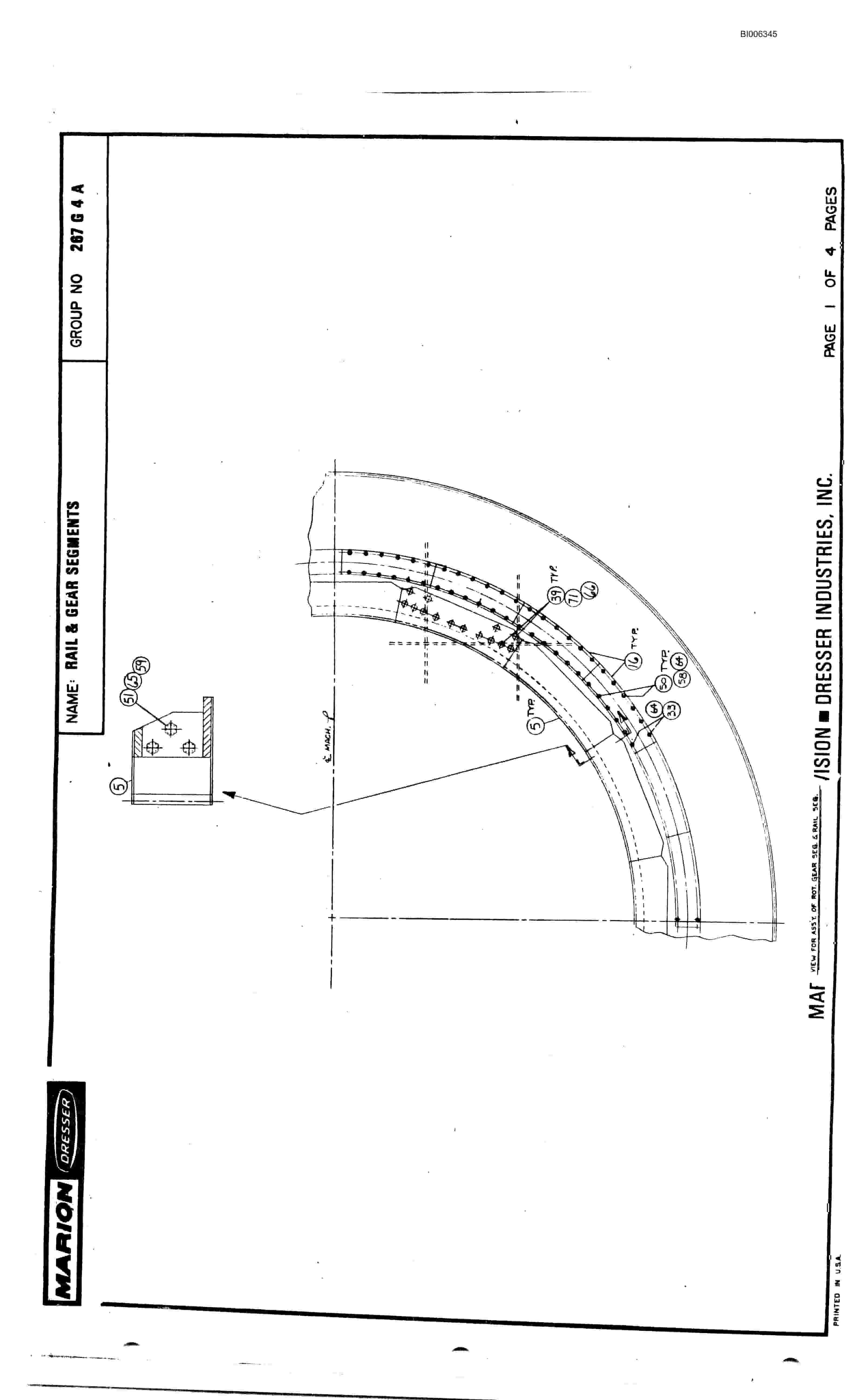 Bucyrus Marion 8200 Walking Dragline Parts Catalog BI006345-5