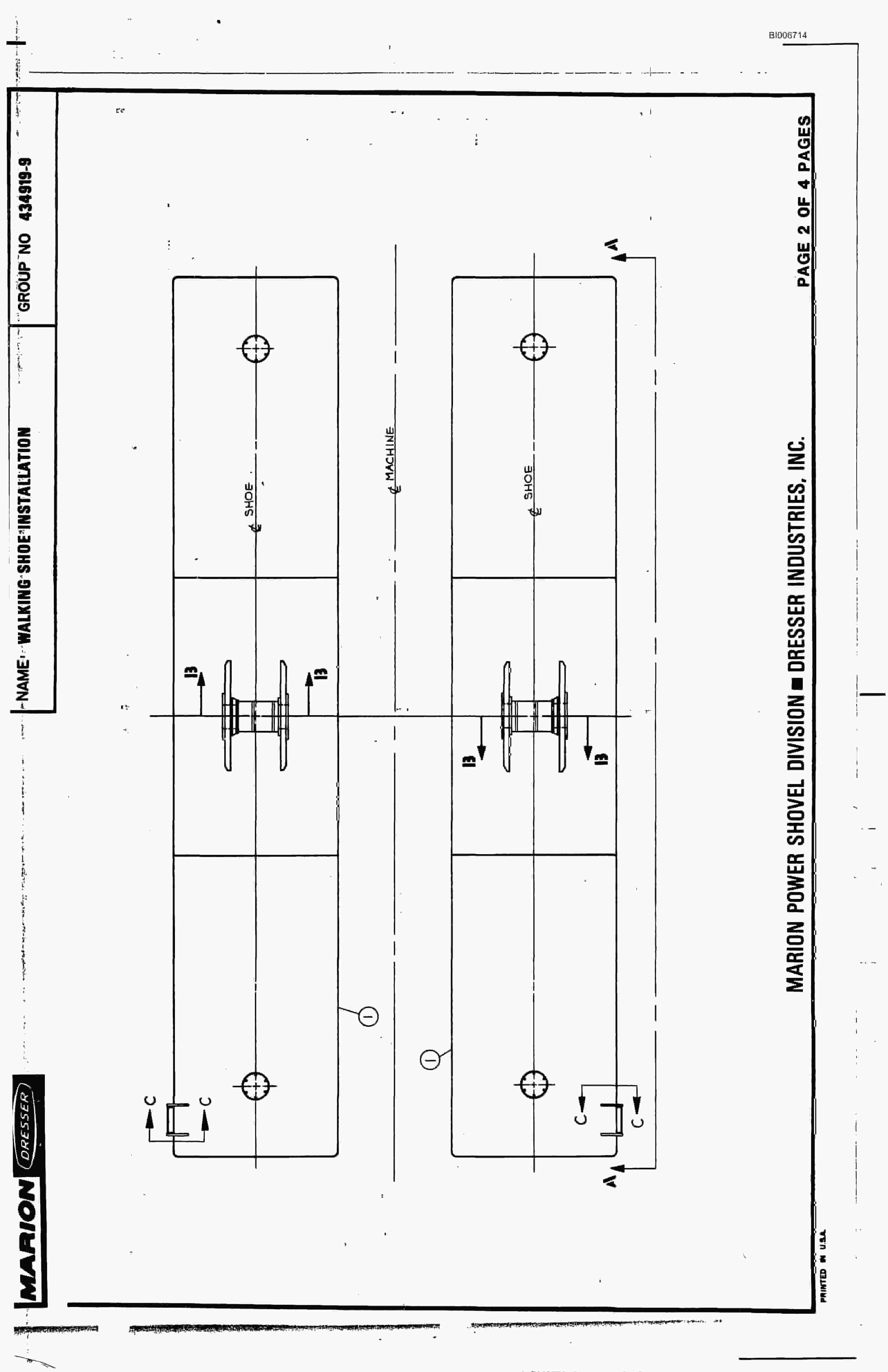 Bucyrus Marion 8200 Walking Dragline Parts Catalog BI006714-3