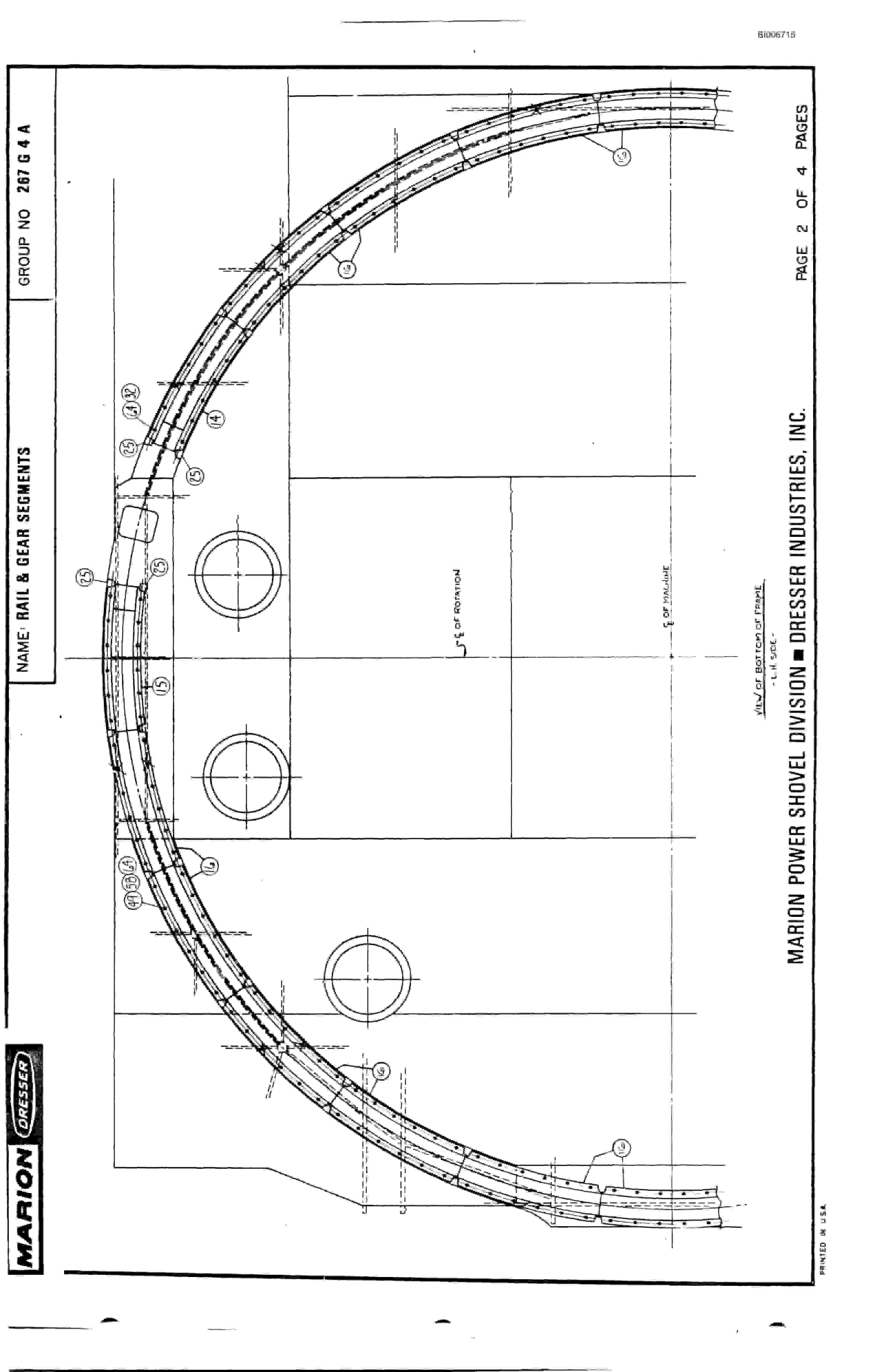 Bucyrus Marion 8200 Walking Dragline Parts Catalog BI006715-4