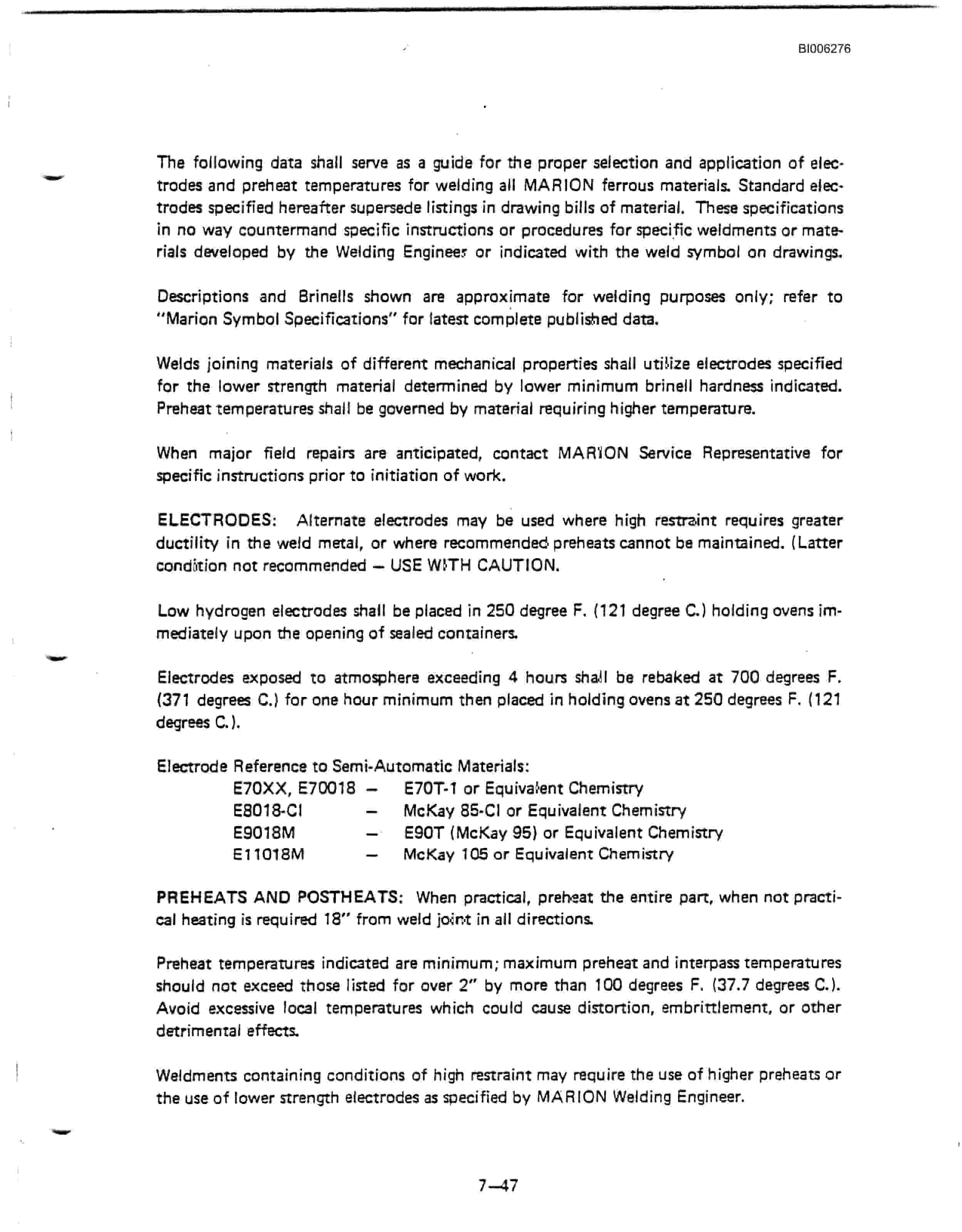 Bucyrus Marion 8200 Walking Dragline Technical Manual BI006276-4