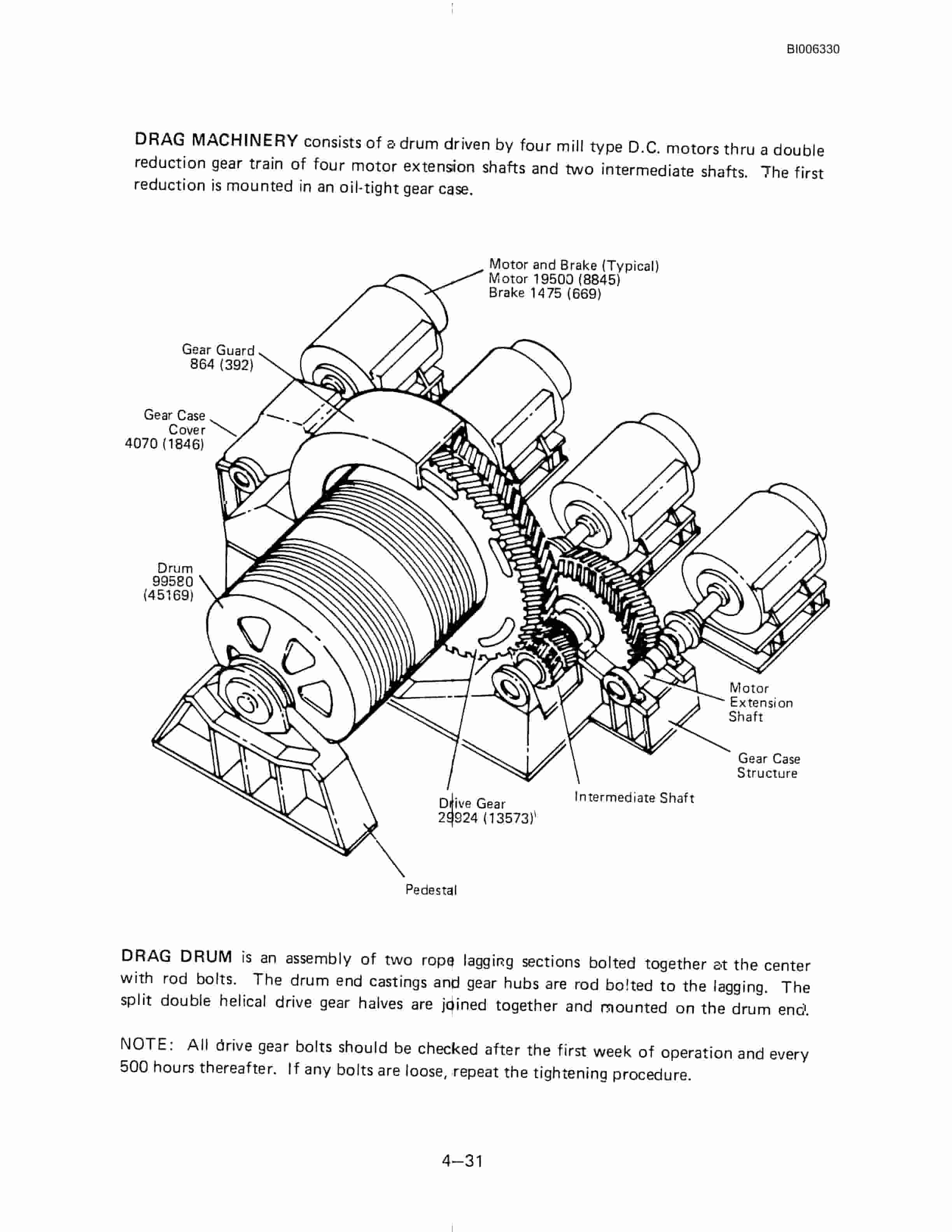 Bucyrus Marion 8200 Walking Dragline Technical Manual BI006330-2