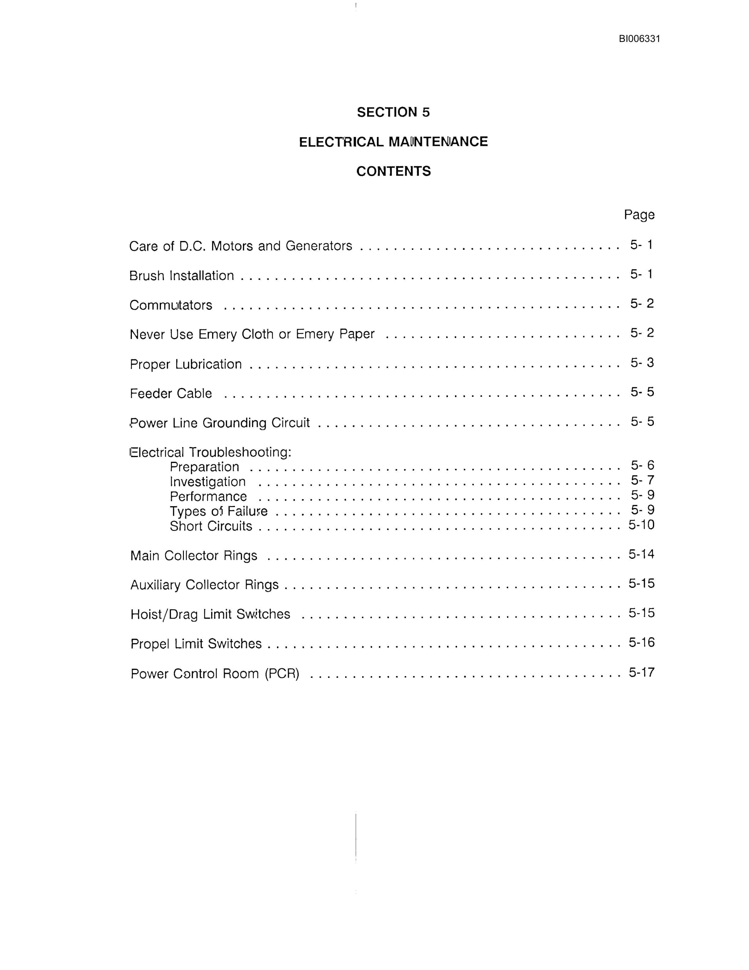 Bucyrus Marion 8200 Walking Dragline Technical Manual BI006331-2