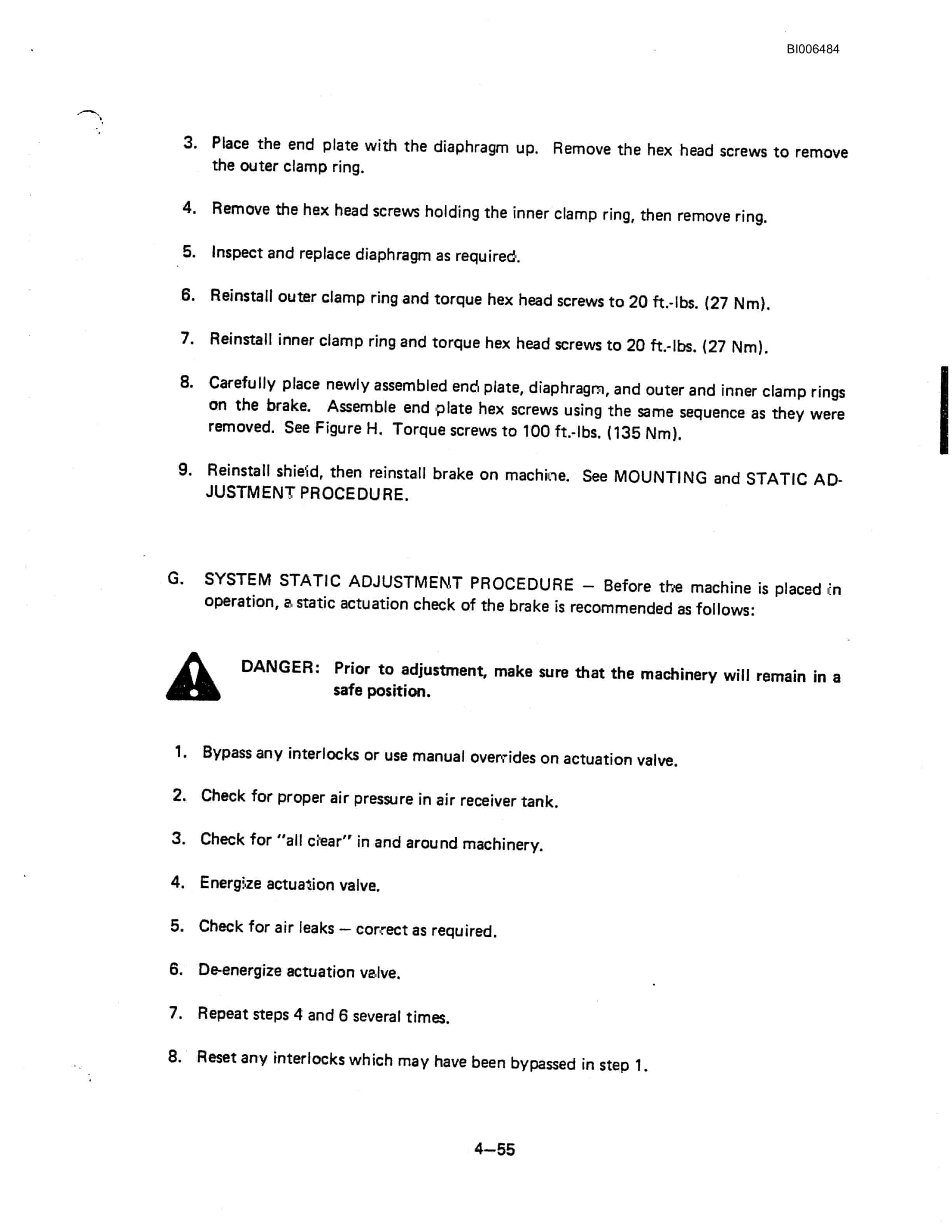 Bucyrus Marion 8200 Walking Dragline Technical Manual BI006484-2