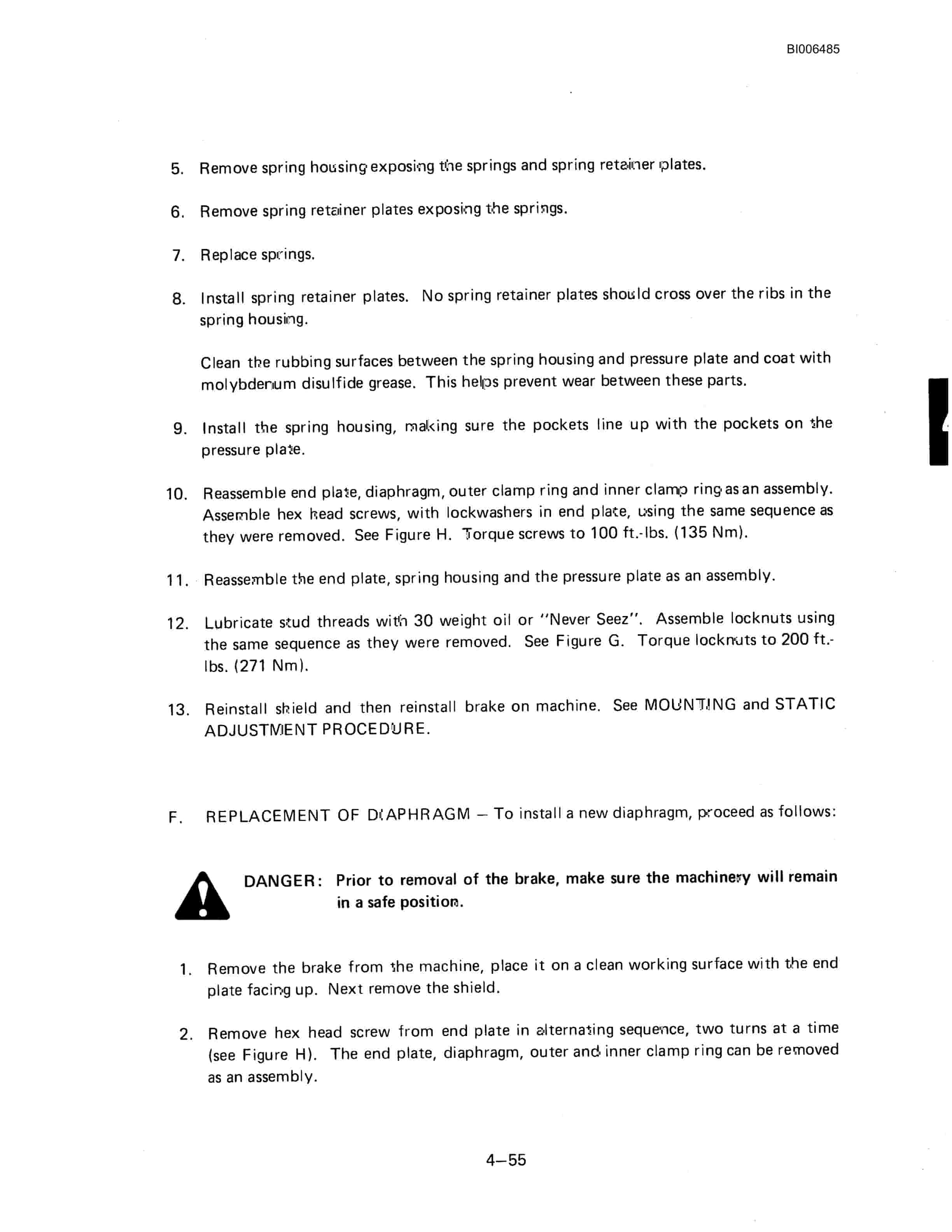 Bucyrus Marion 8200 Walking Dragline Technical Manual BI006485-3
