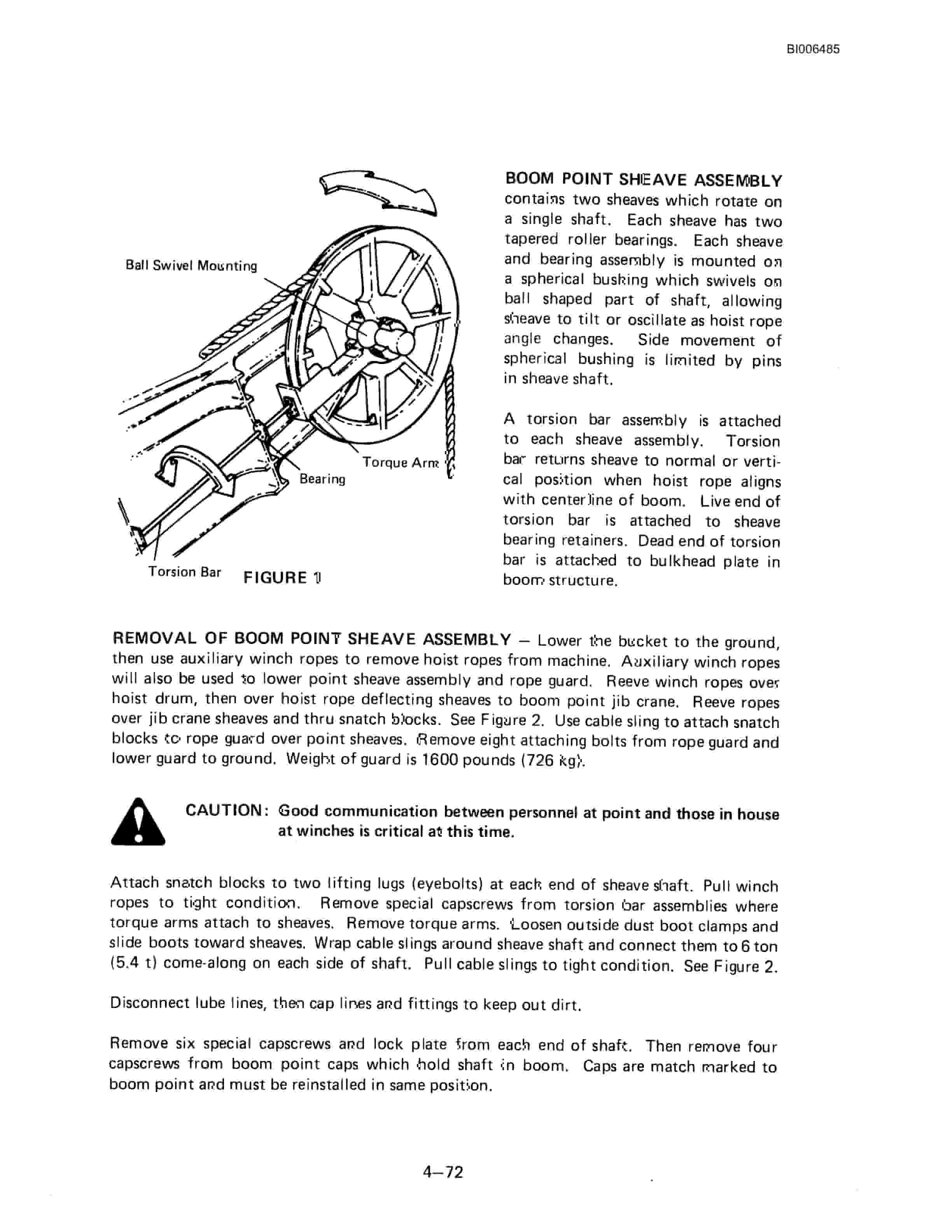 Bucyrus Marion 8200 Walking Dragline Technical Manual BI006485-4