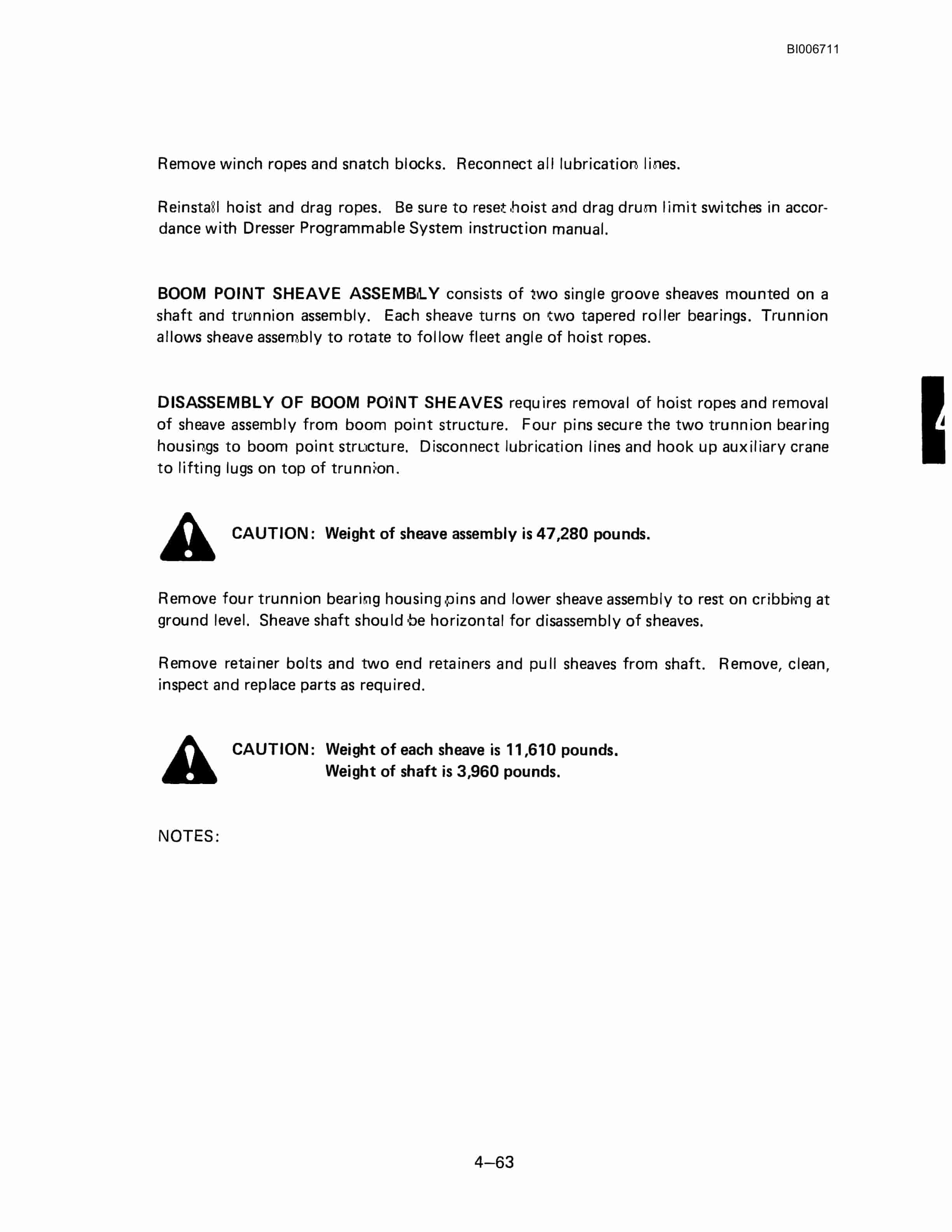 Bucyrus Marion 8200 Walking Dragline Technical Manual BI006711-2