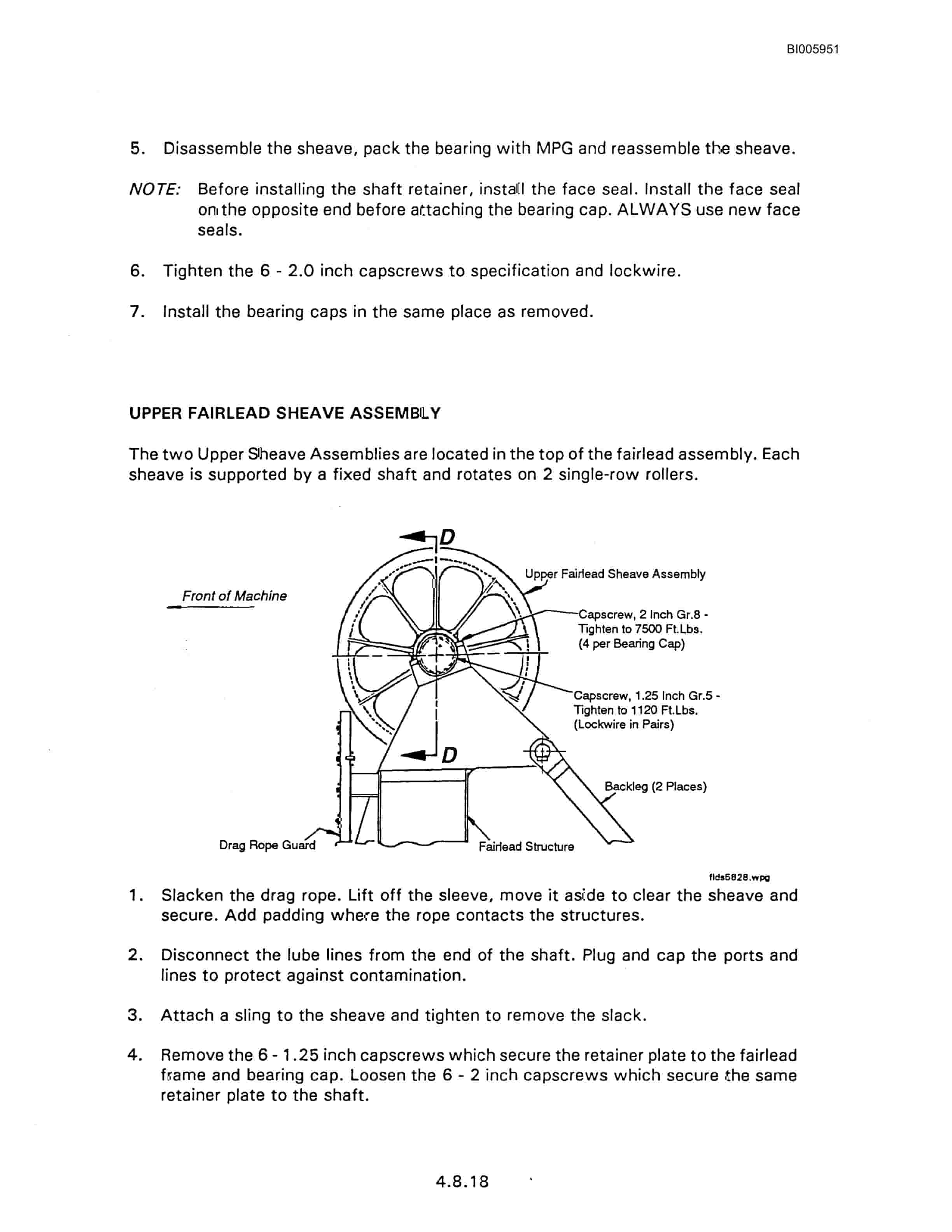 Bucyrus Marion 8750 Walking Dragline Technical Manual BI005951-2