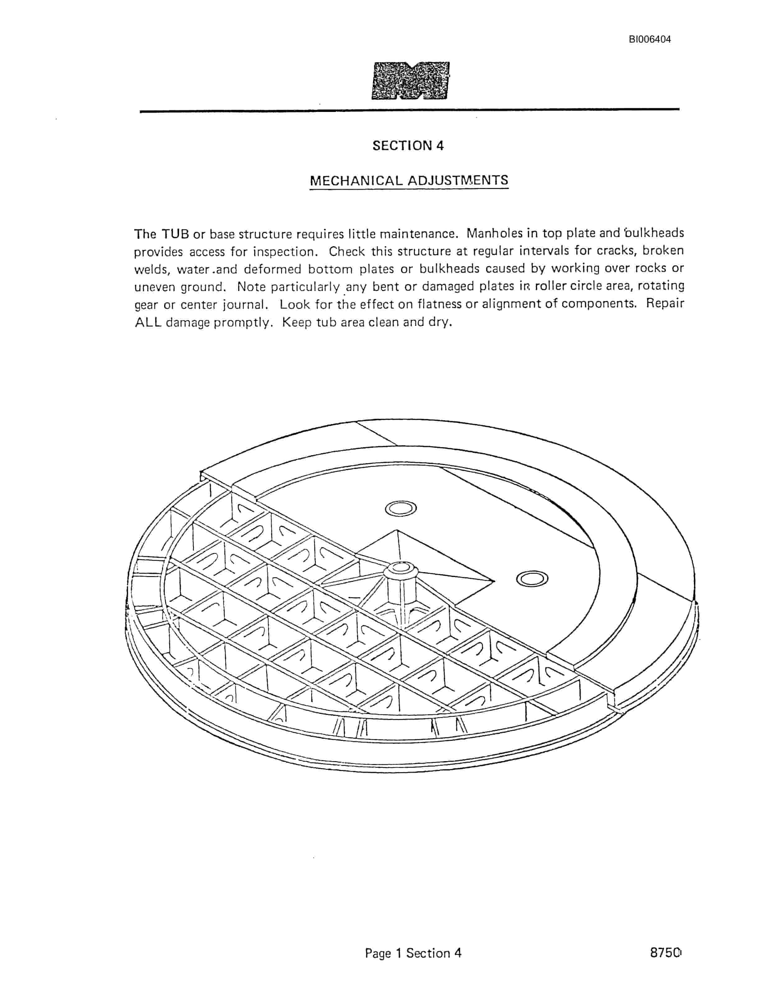 Bucyrus Marion 8750 Walking Dragline Technical Manual BI006404-3