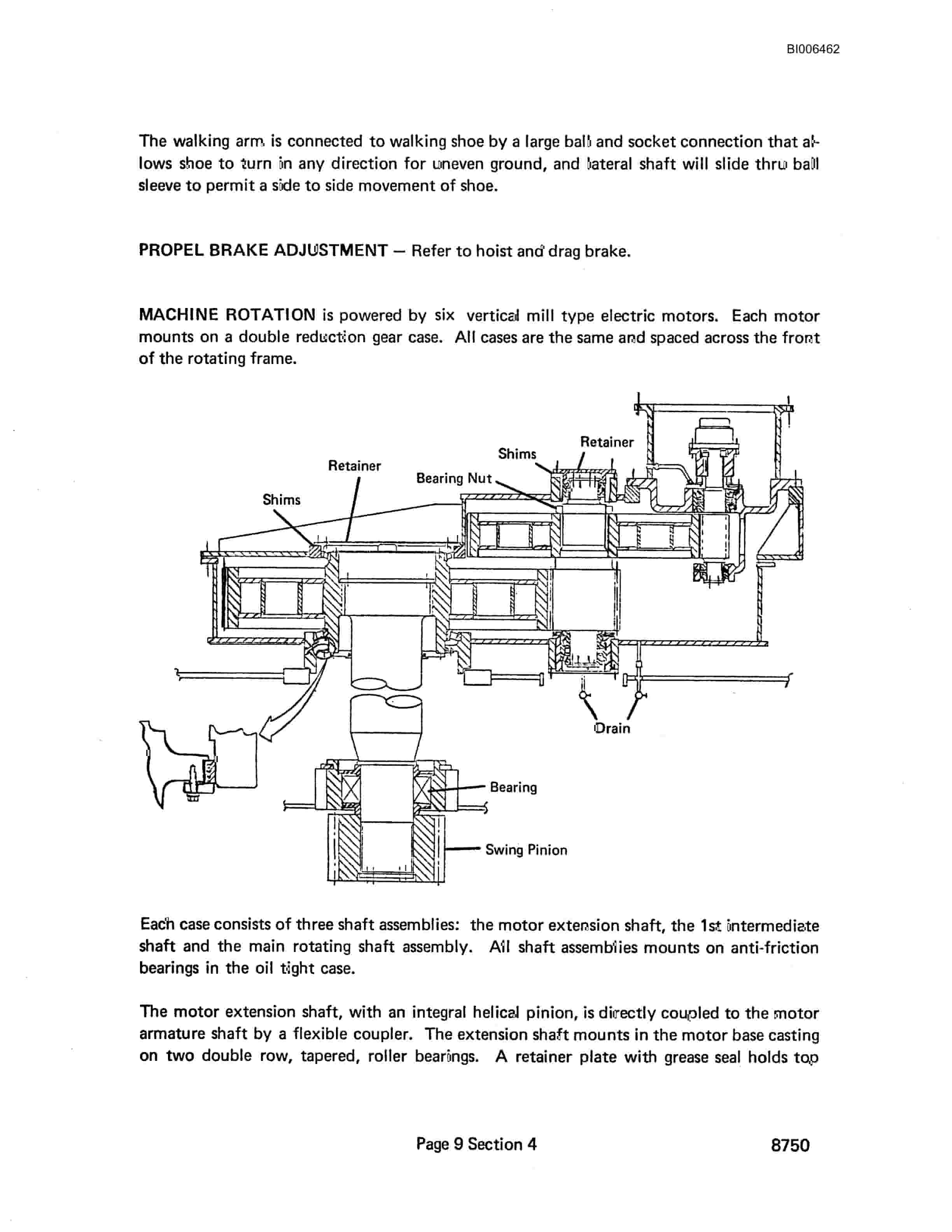 Bucyrus Marion 8750 Walking Dragline Technical Manual BI006462-4