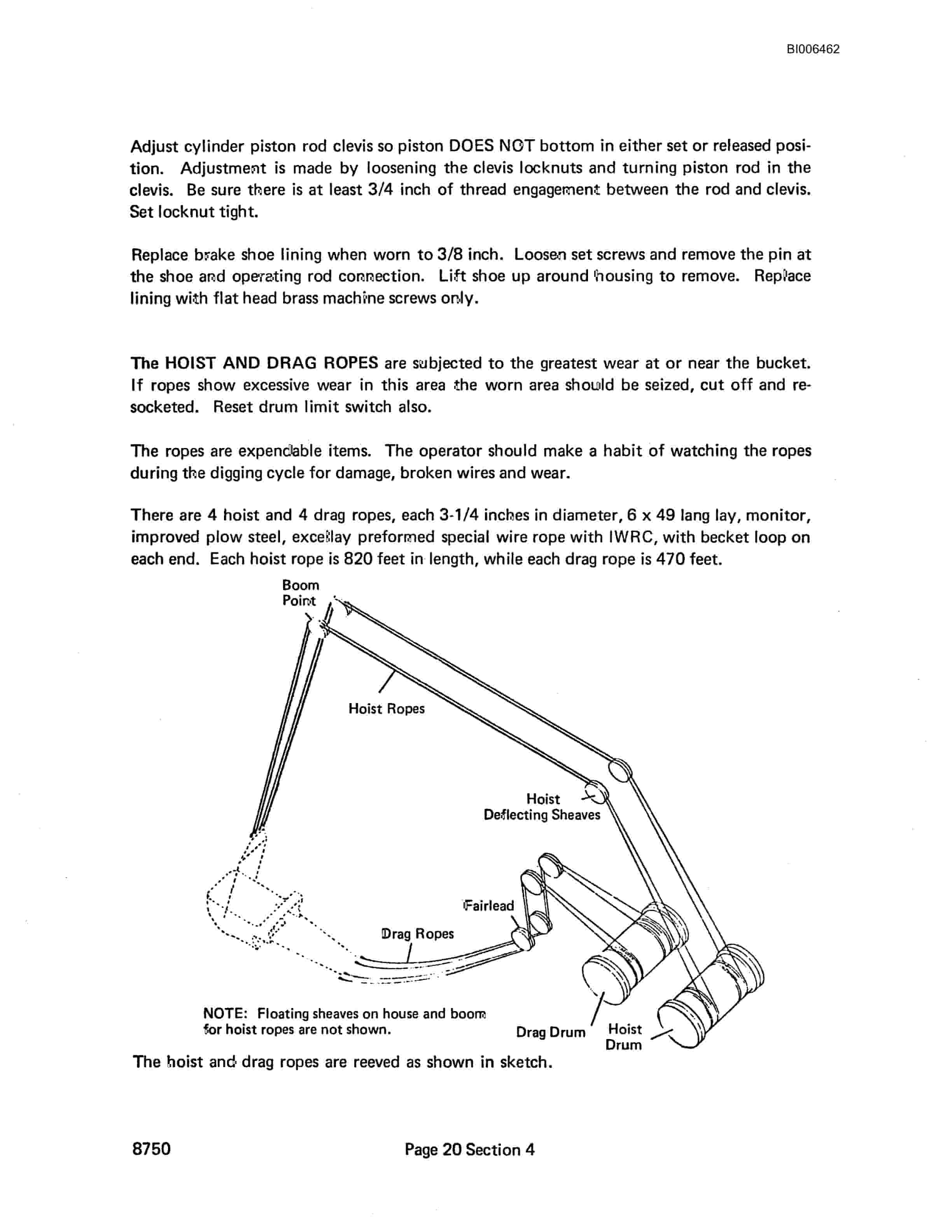 Bucyrus Marion 8750 Walking Dragline Technical Manual BI006462-5