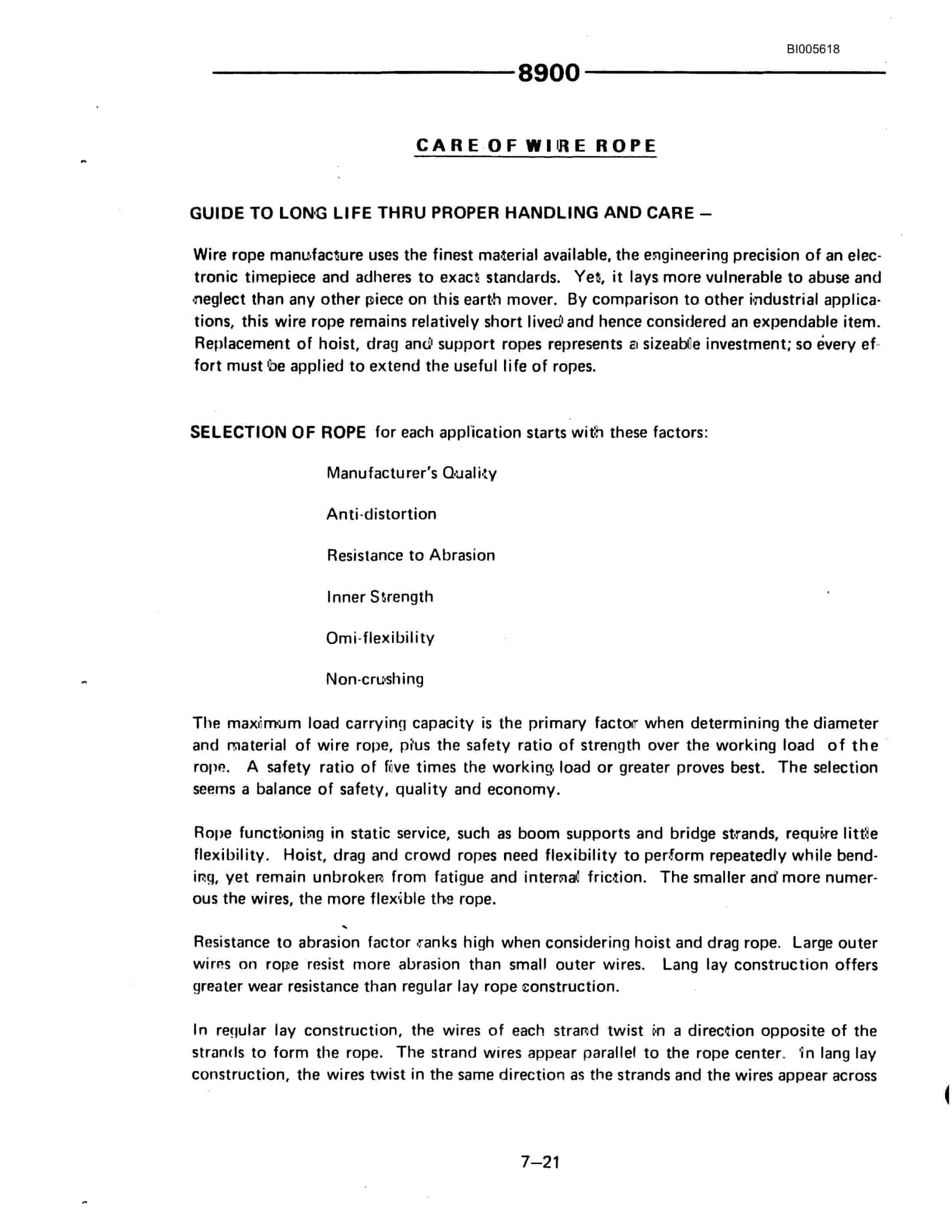 Bucyrus Marion 8900 Power Shovel Technical Manual BI005618-5