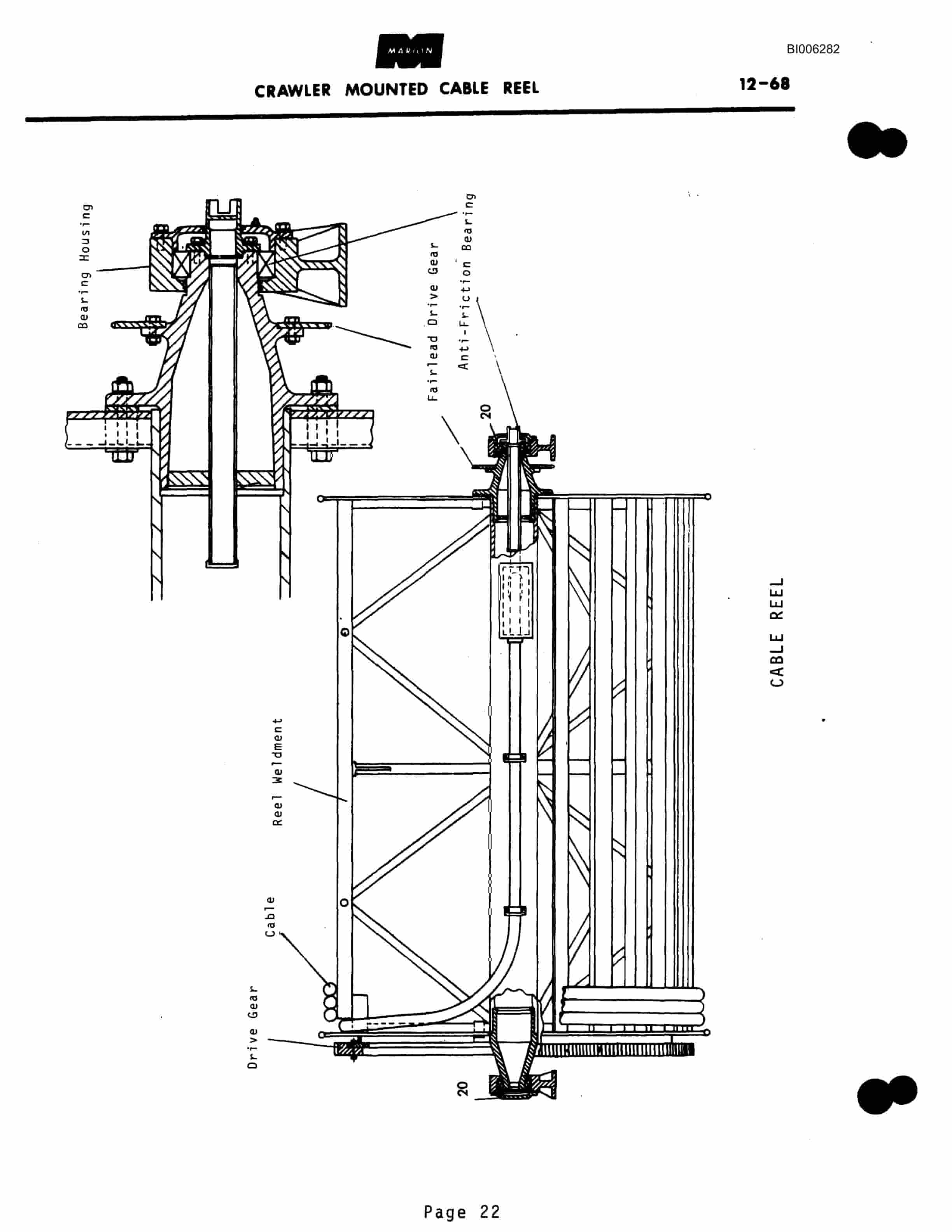 Bucyrus Marion Crawler Mounted Cable Reel Technical Manual BI006282-3
