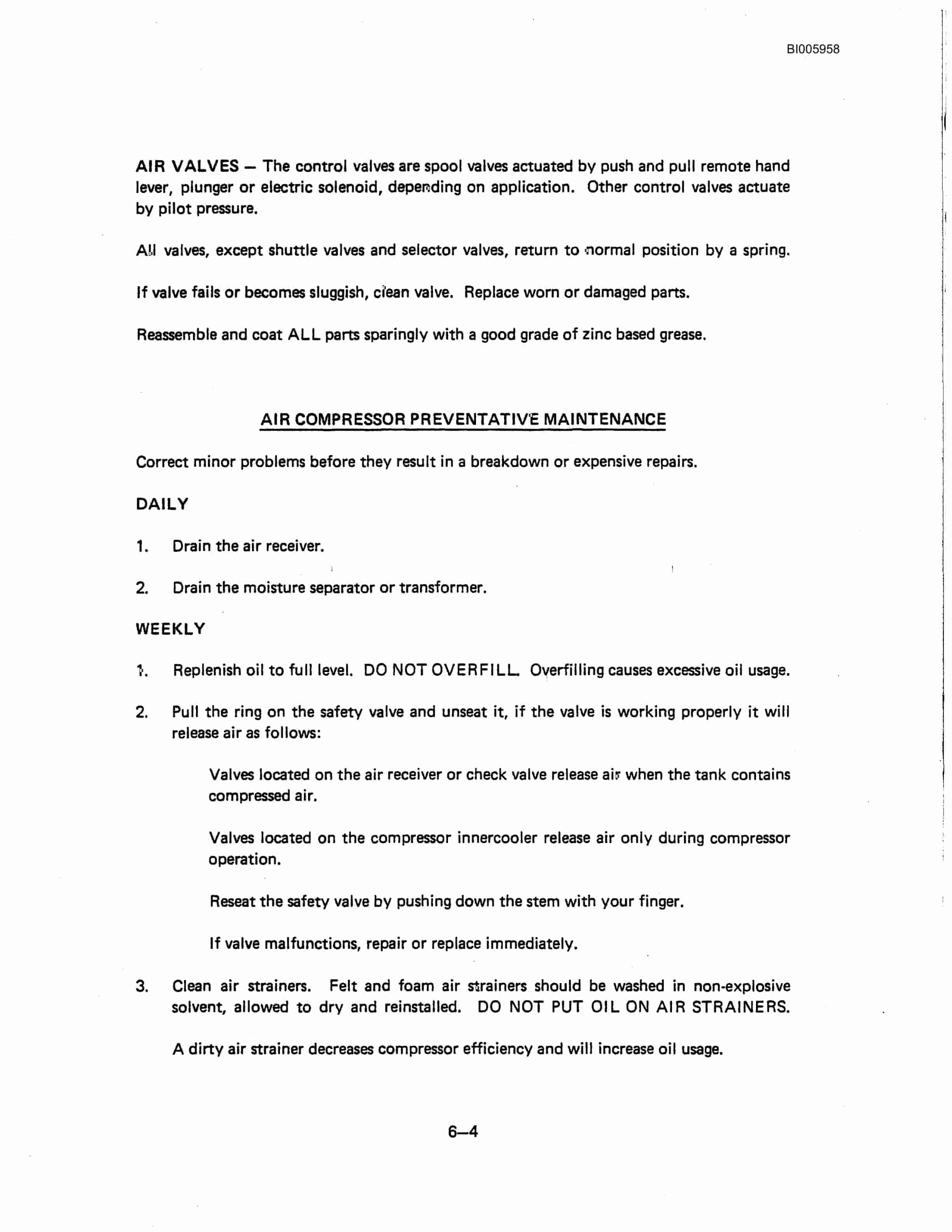 Bucyrus Marion M-3 Blast Hole Drill Technical Manual BI005958-3