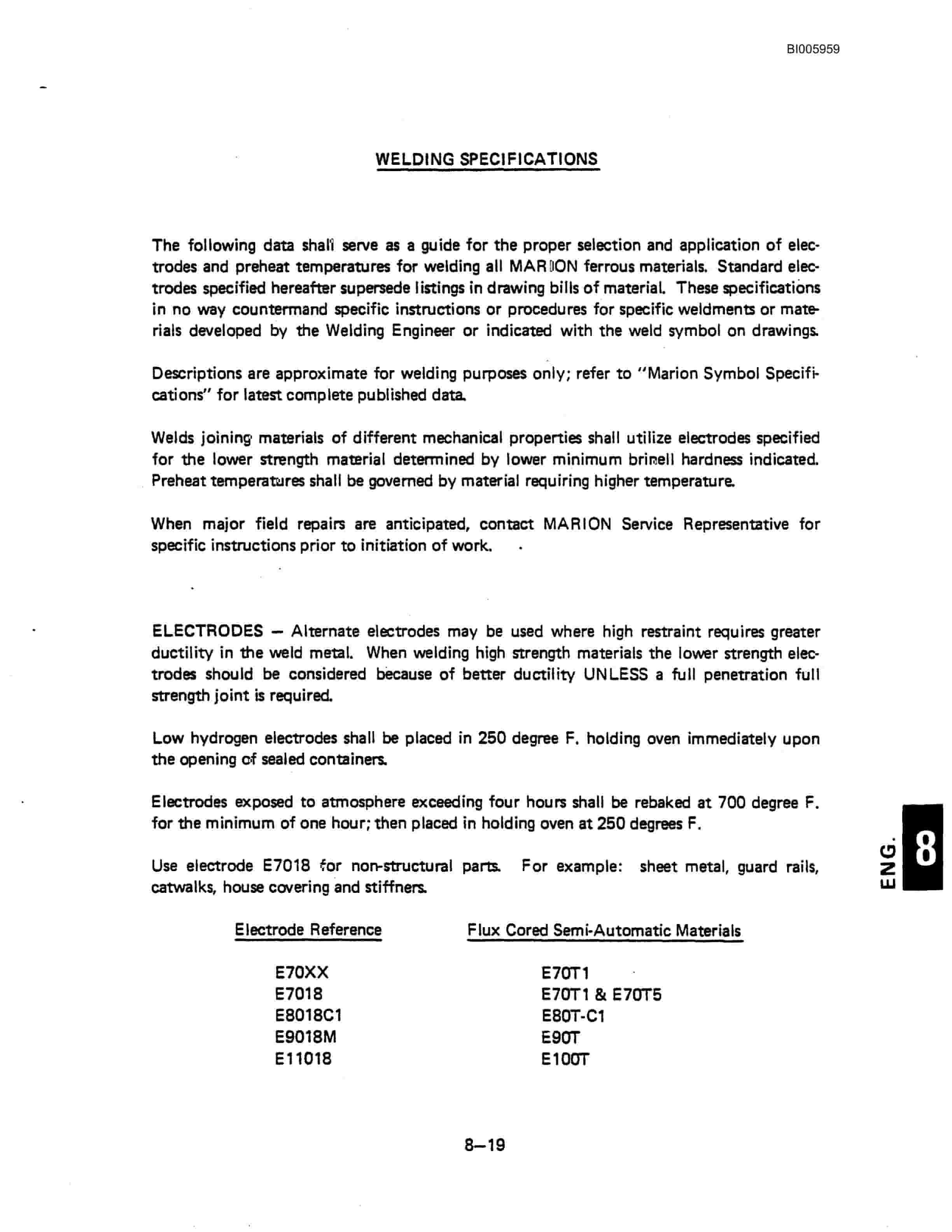 Bucyrus Marion M-3 Blast Hole Drill Technical Manual BI005959-5