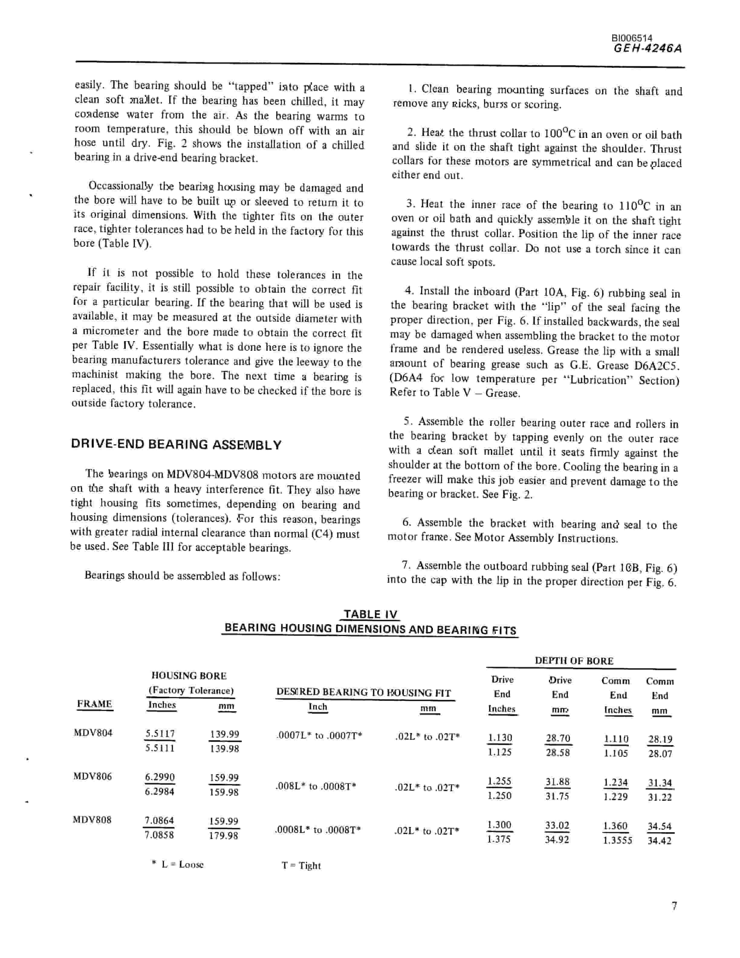 Bucyrus Marion M-4 Drill Technical Manual BI006514-4