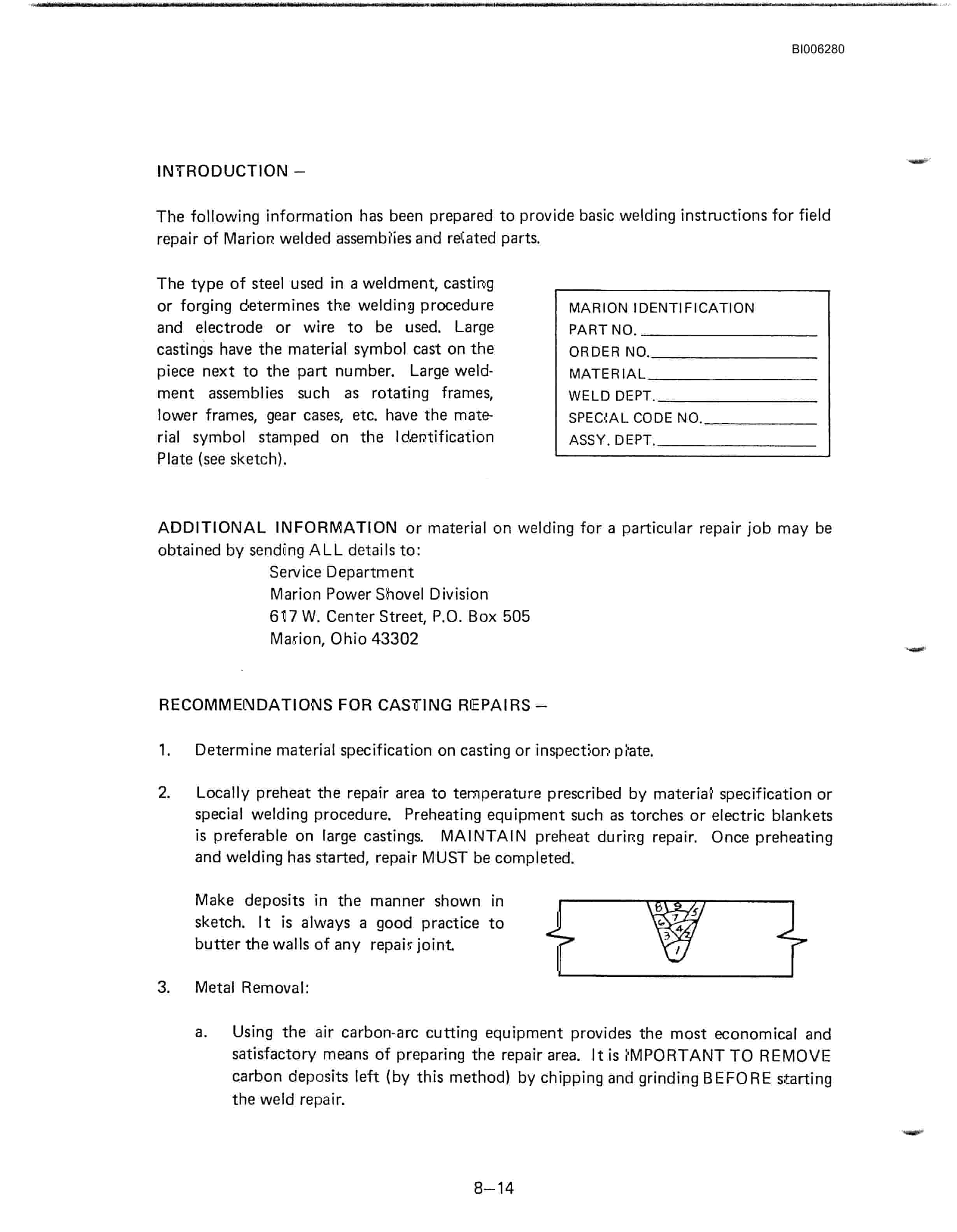 Bucyrus Marion M-4, M-5 Blast Hole Drill Technical Manual BI006280-4