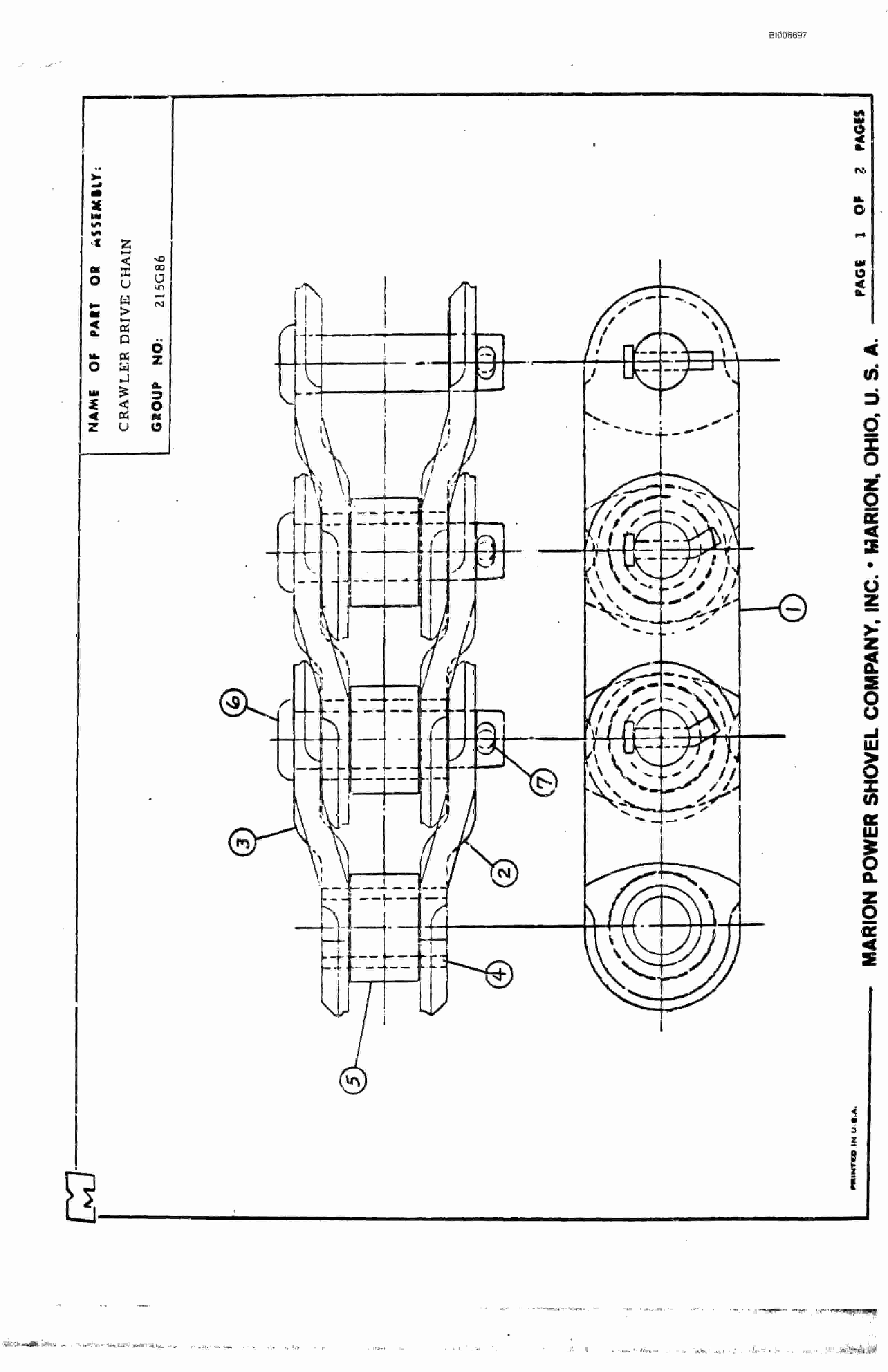 Bucyrus Marion M4 Drill Parts Catalog BI006697-3
