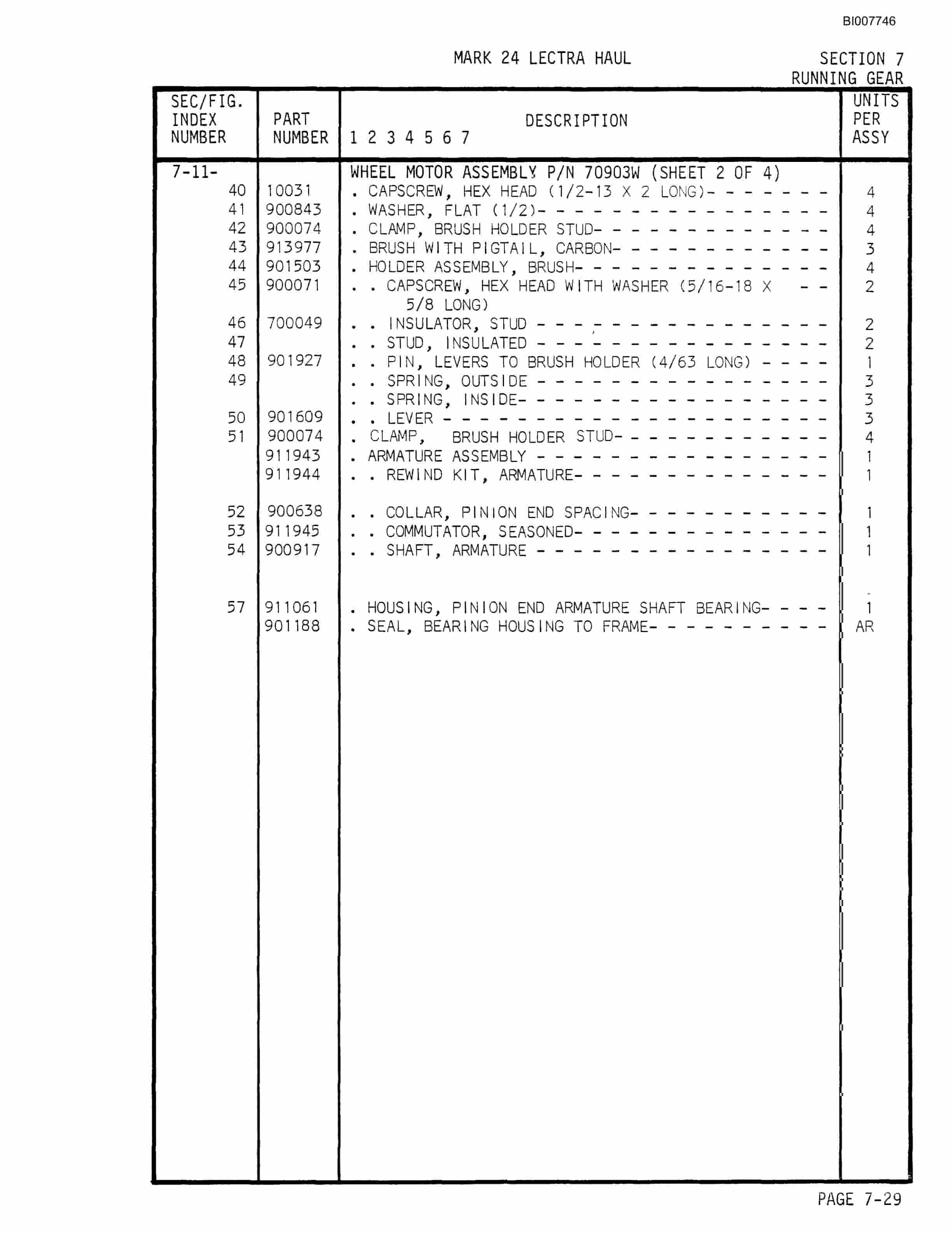 Bucyrus Mark 24 Illustrated Parts Catalog BI007746-5