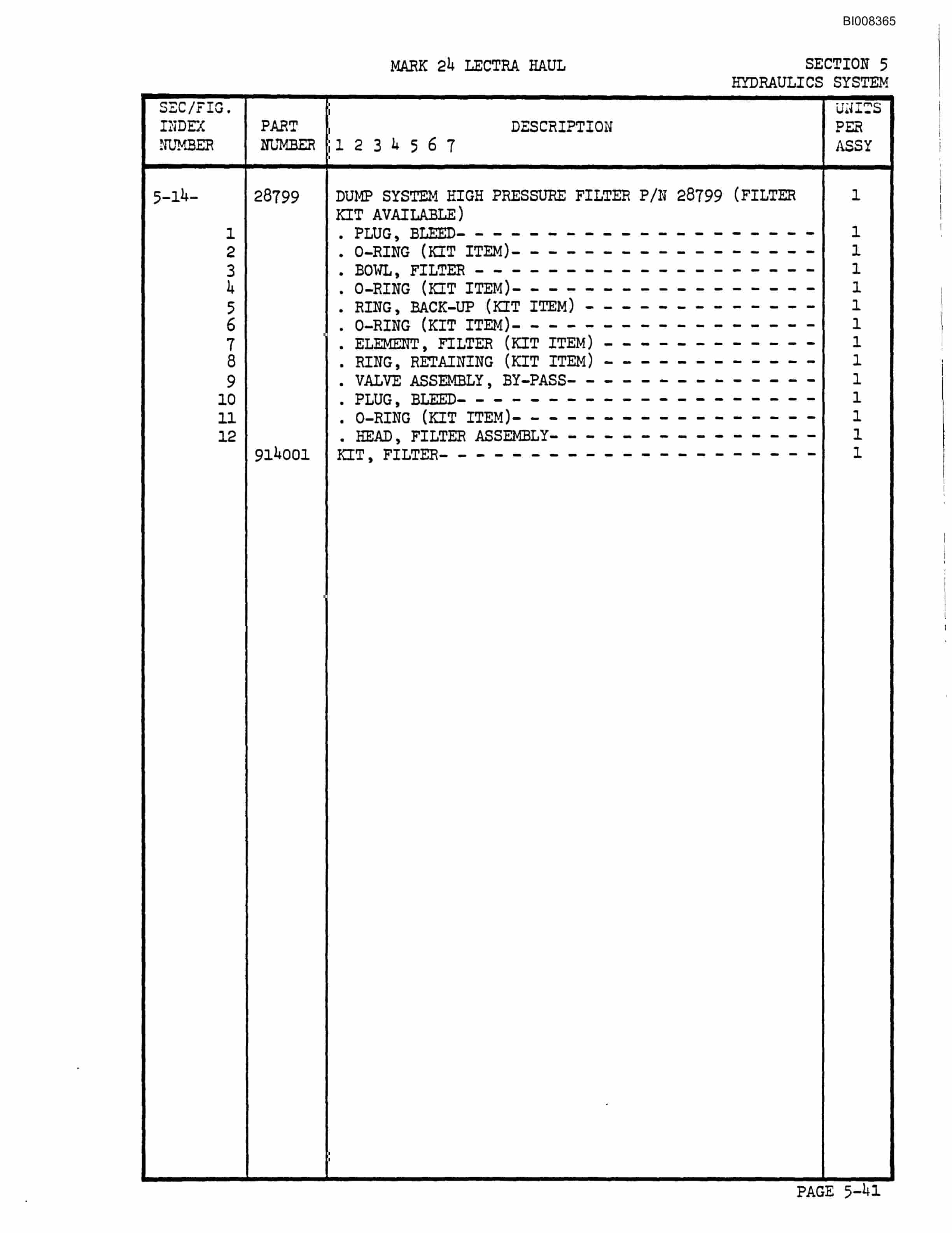 Bucyrus Mark 24 Illustrated Parts Catalog BI008365-3