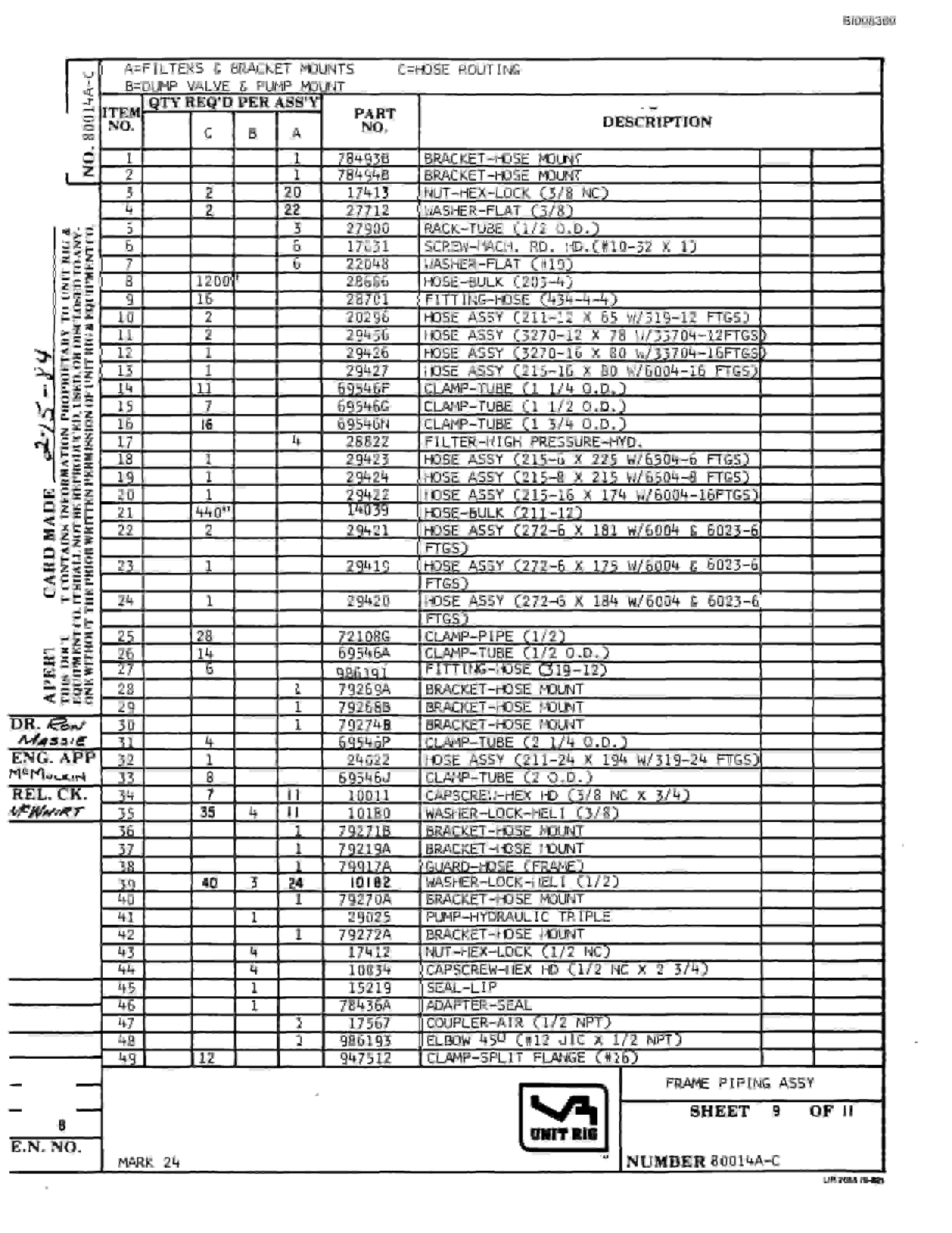 Bucyrus Mark 24 Illustrated Parts Catalog BI008369-2