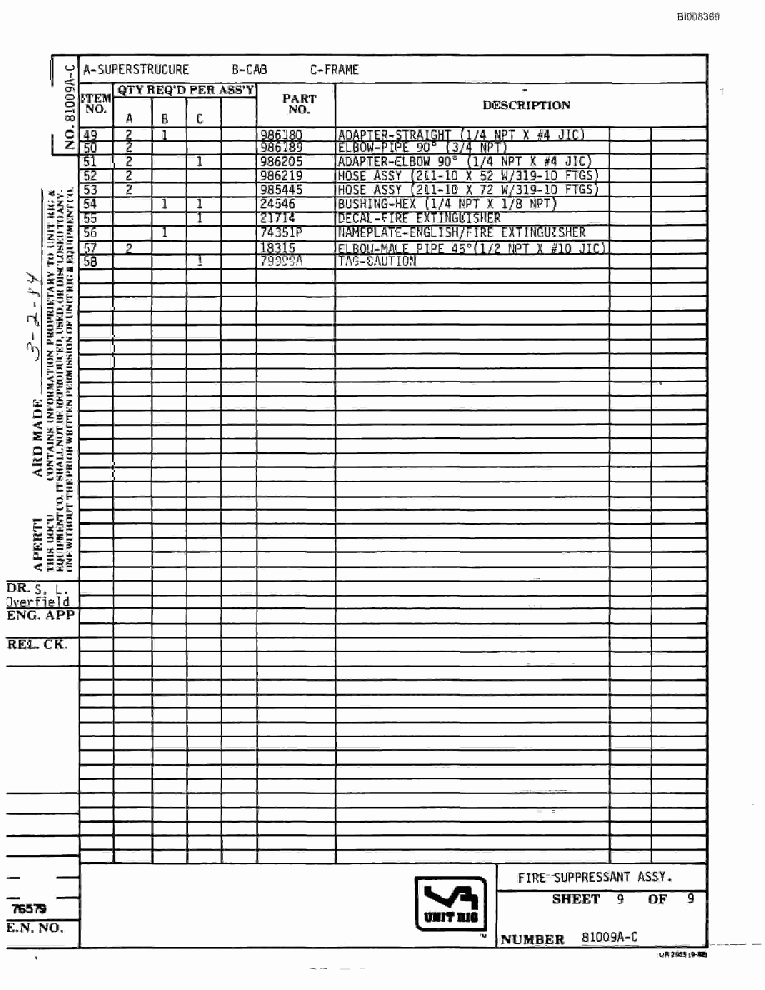 Bucyrus Mark 24 Illustrated Parts Catalog BI008369-3