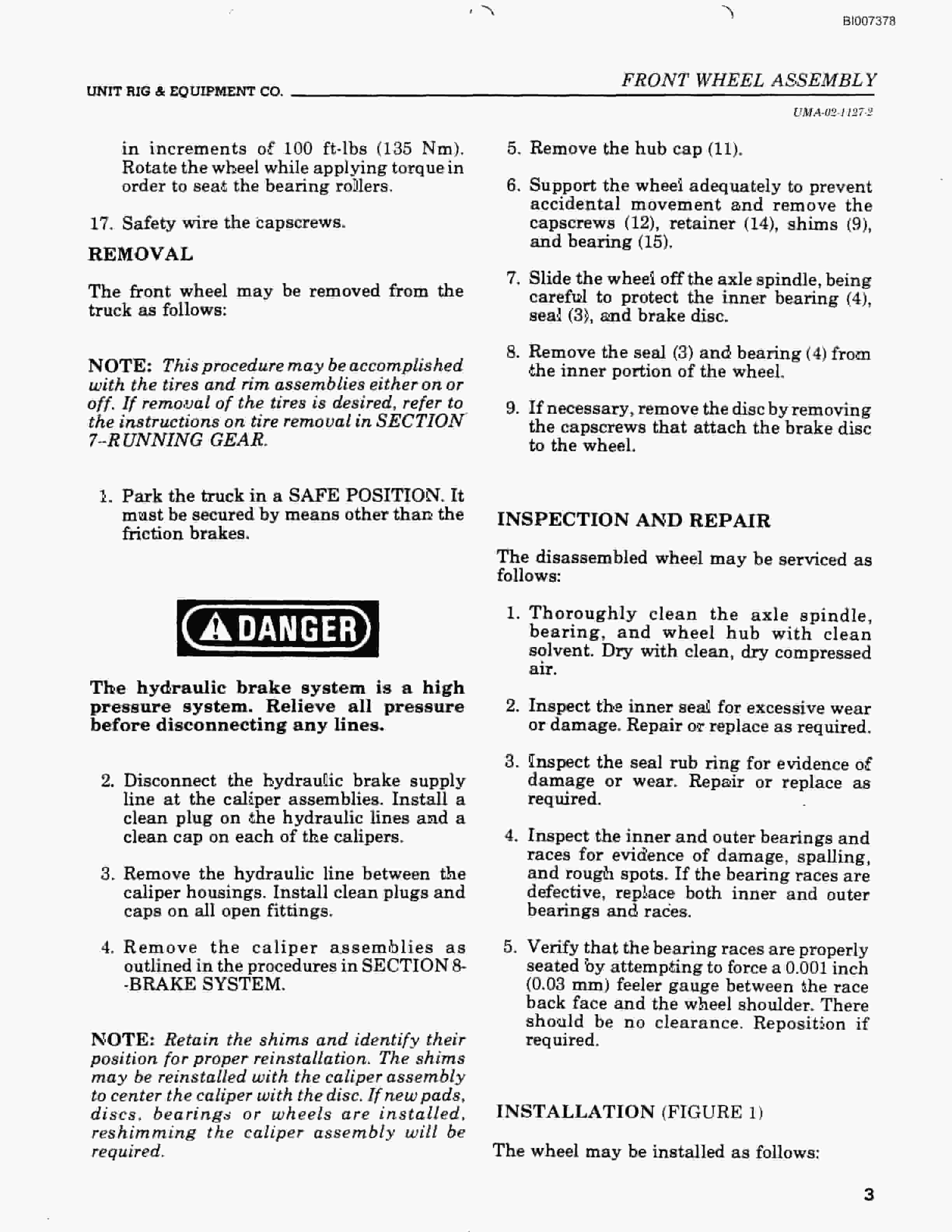 Bucyrus Mark 24 Mechanical Technical Manual BI007378-3