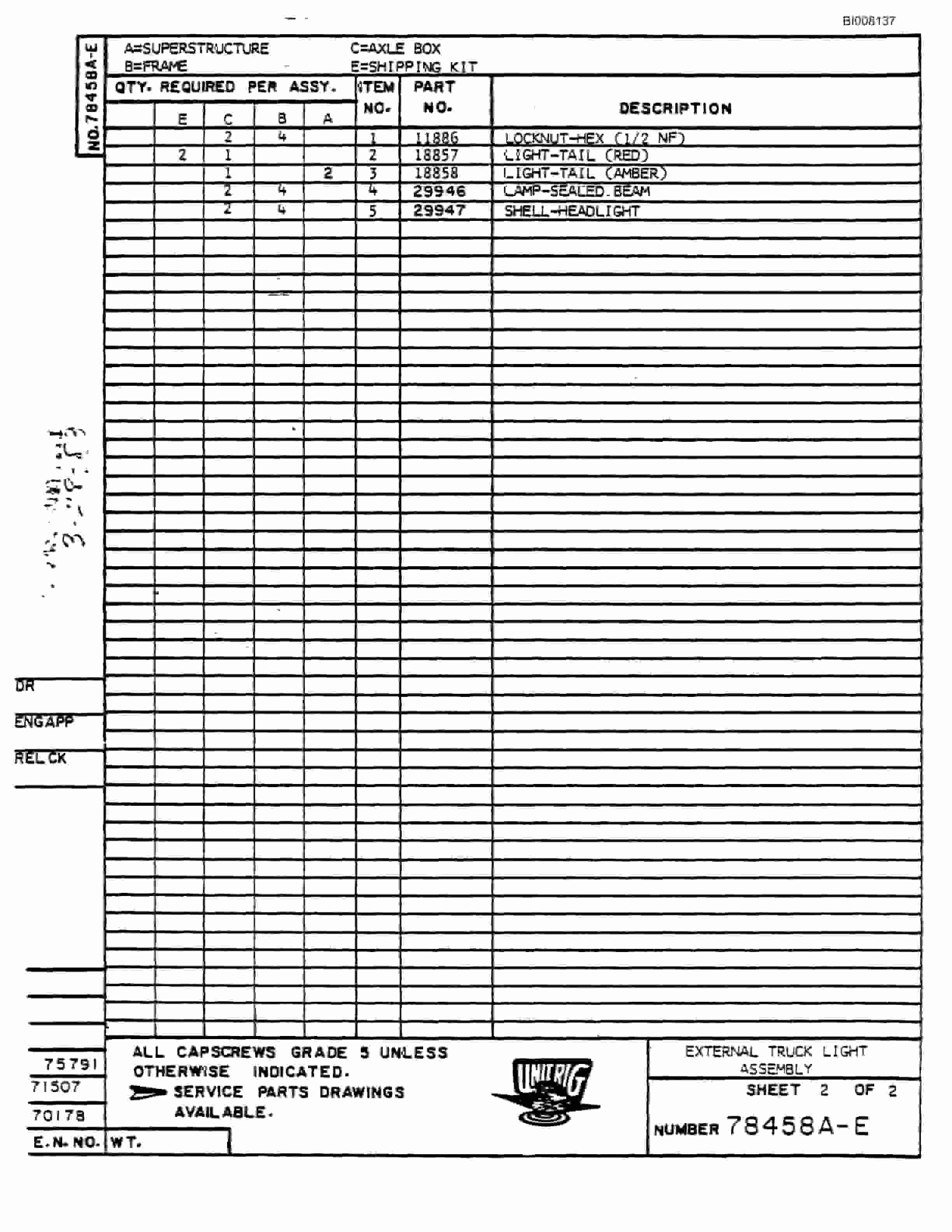 Bucyrus Mark 24 Parts Catalog BI008137-4