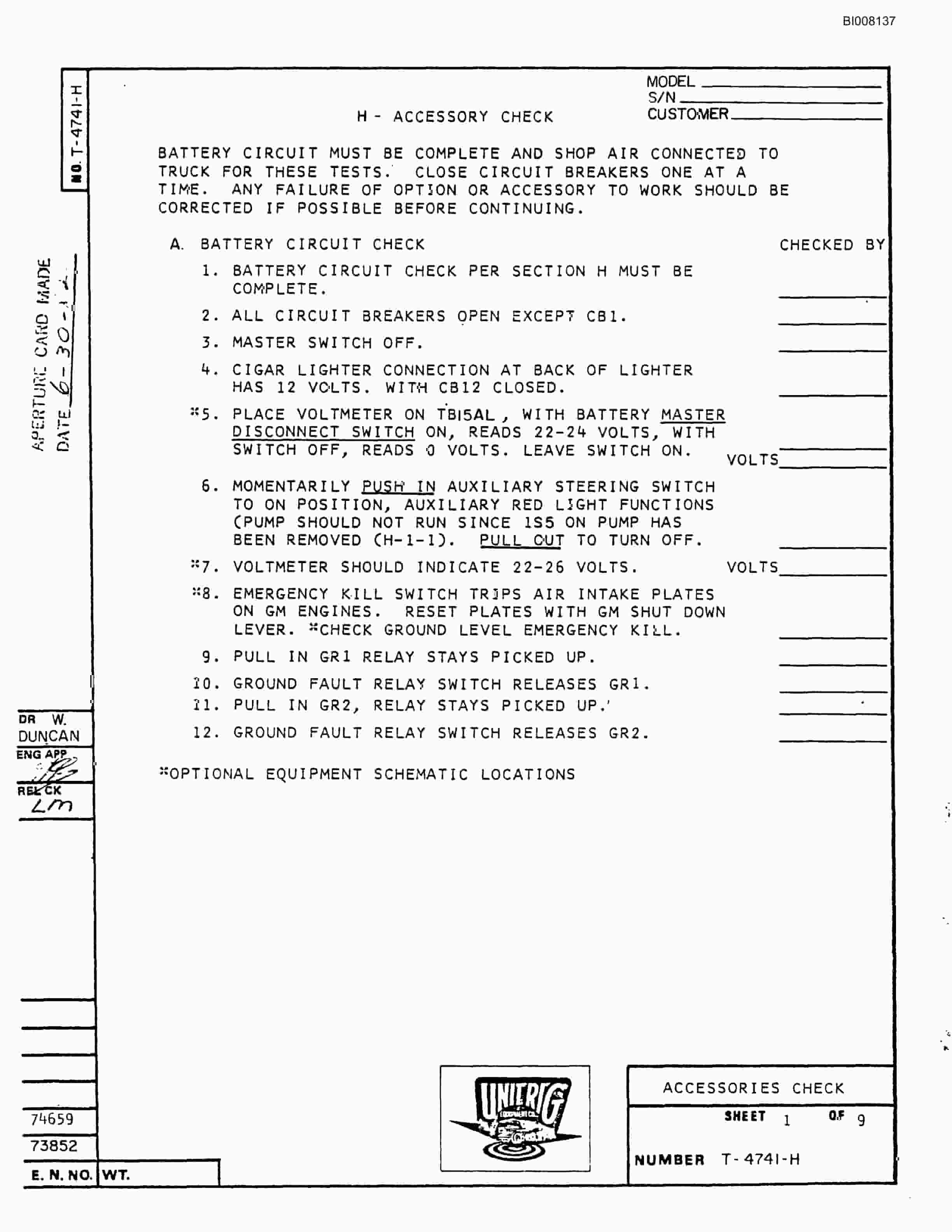 Bucyrus Mark 24 Parts Catalog BI008137-5