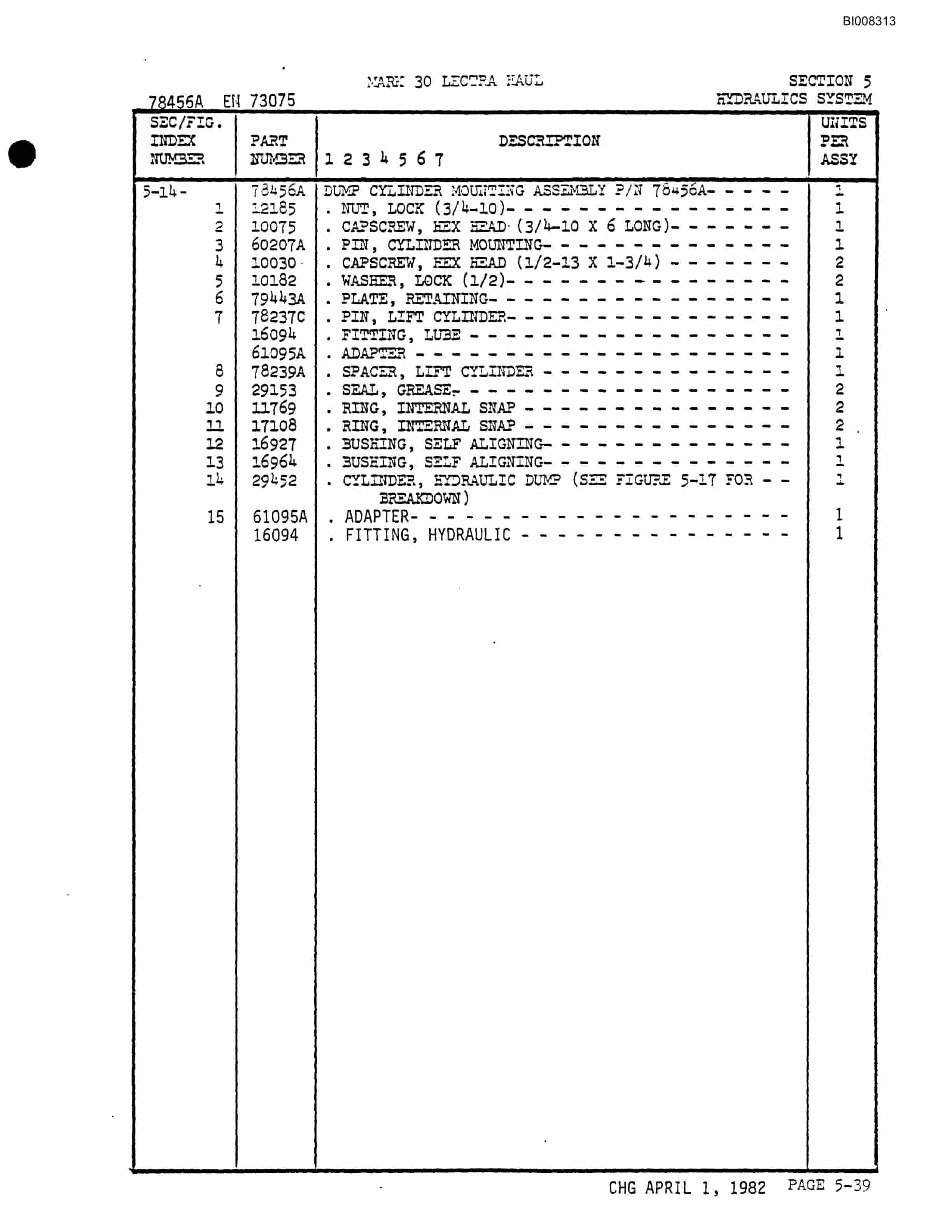 Bucyrus Mark 30 Illustrated Parts Catalog BI008313-3