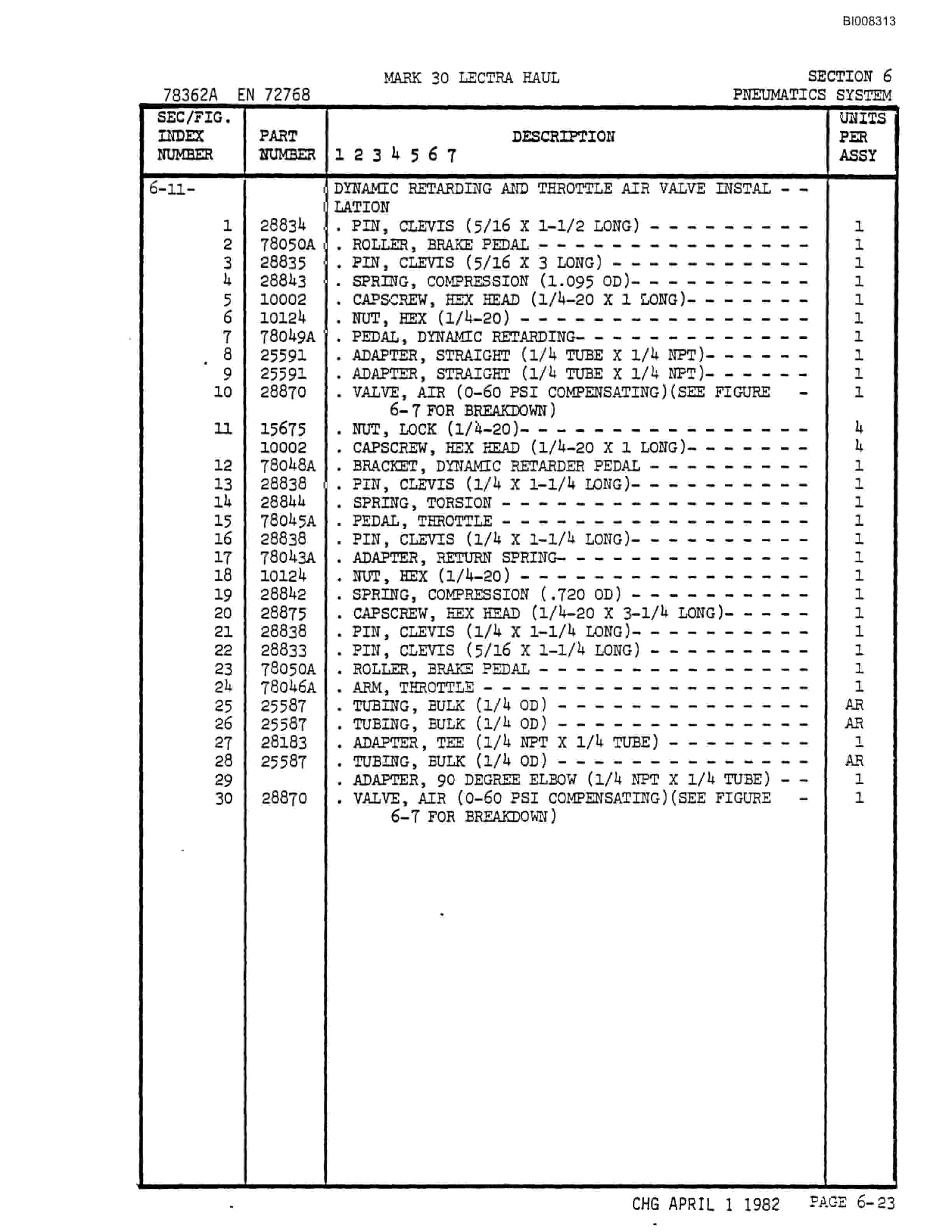 Bucyrus Mark 30 Illustrated Parts Catalog BI008313-4