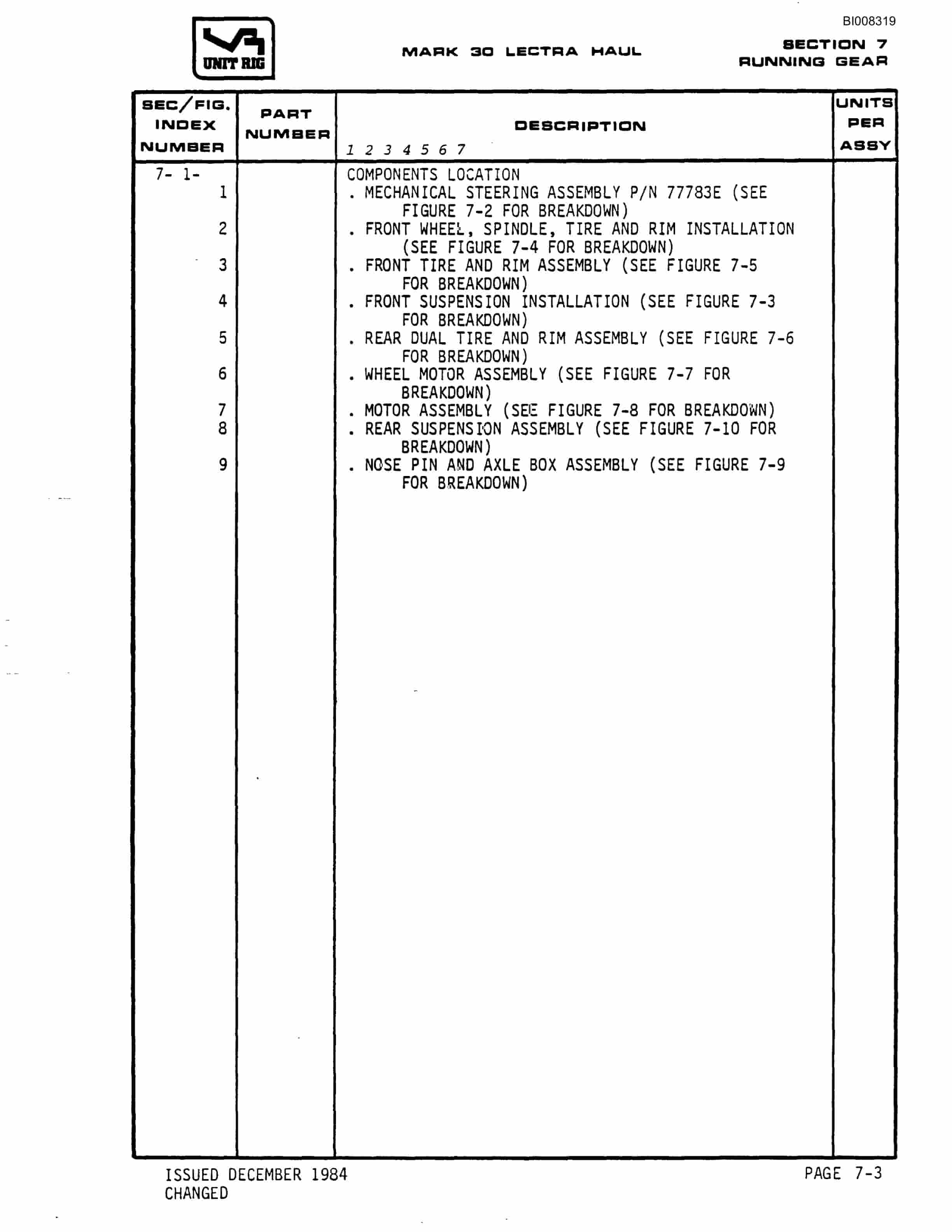 Bucyrus Mark 30 Illustrated Parts Catalog BI008319-4