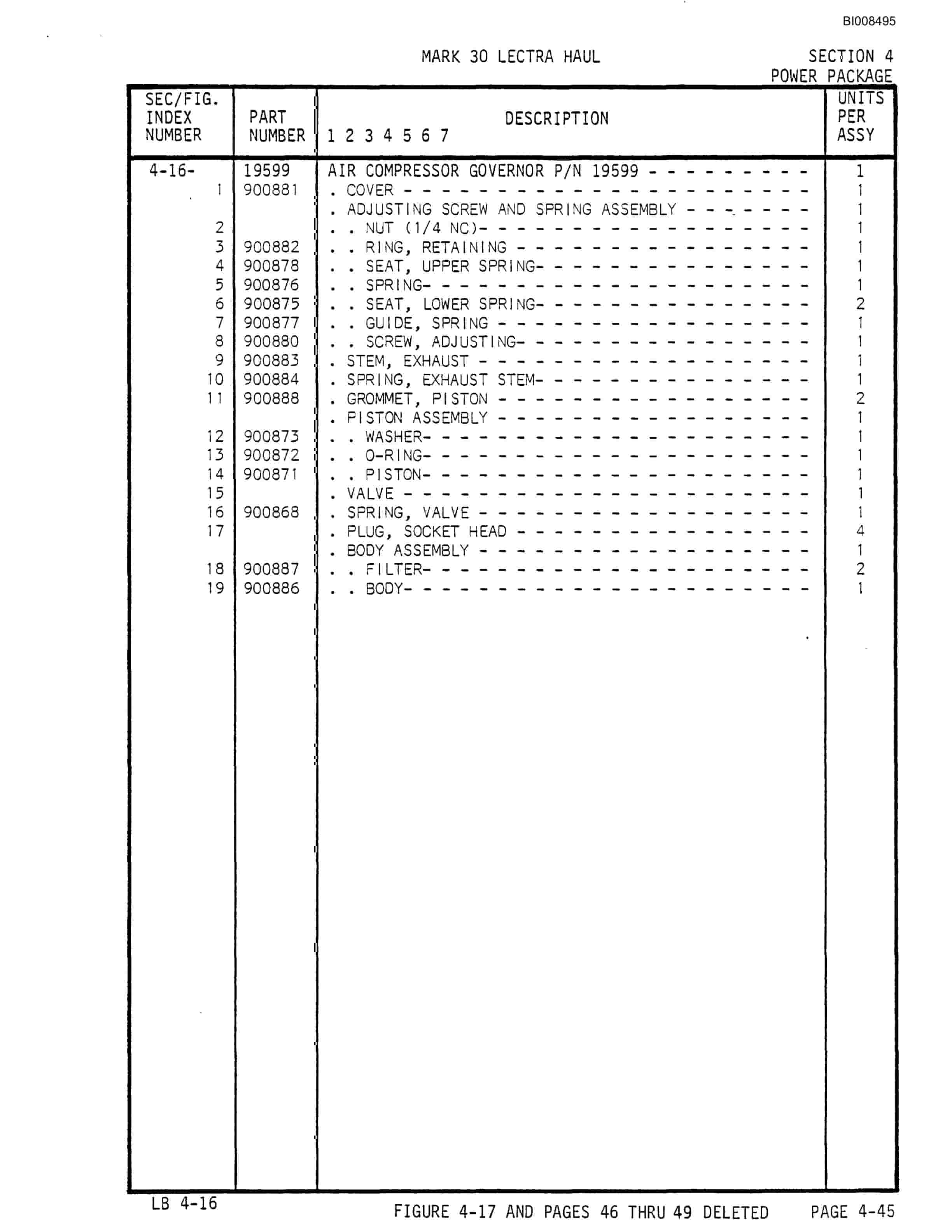 Bucyrus Mark 30 Illustrated Parts Catalog BI008495-2
