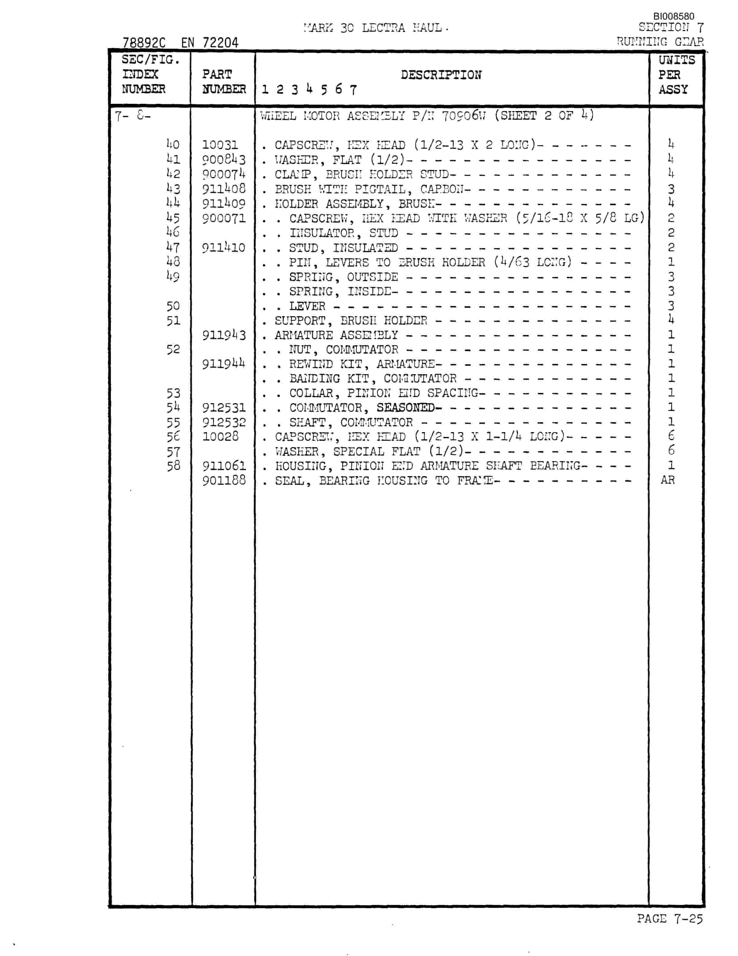 Bucyrus Mark 30 Illustrated Parts Catalog BI008580-5