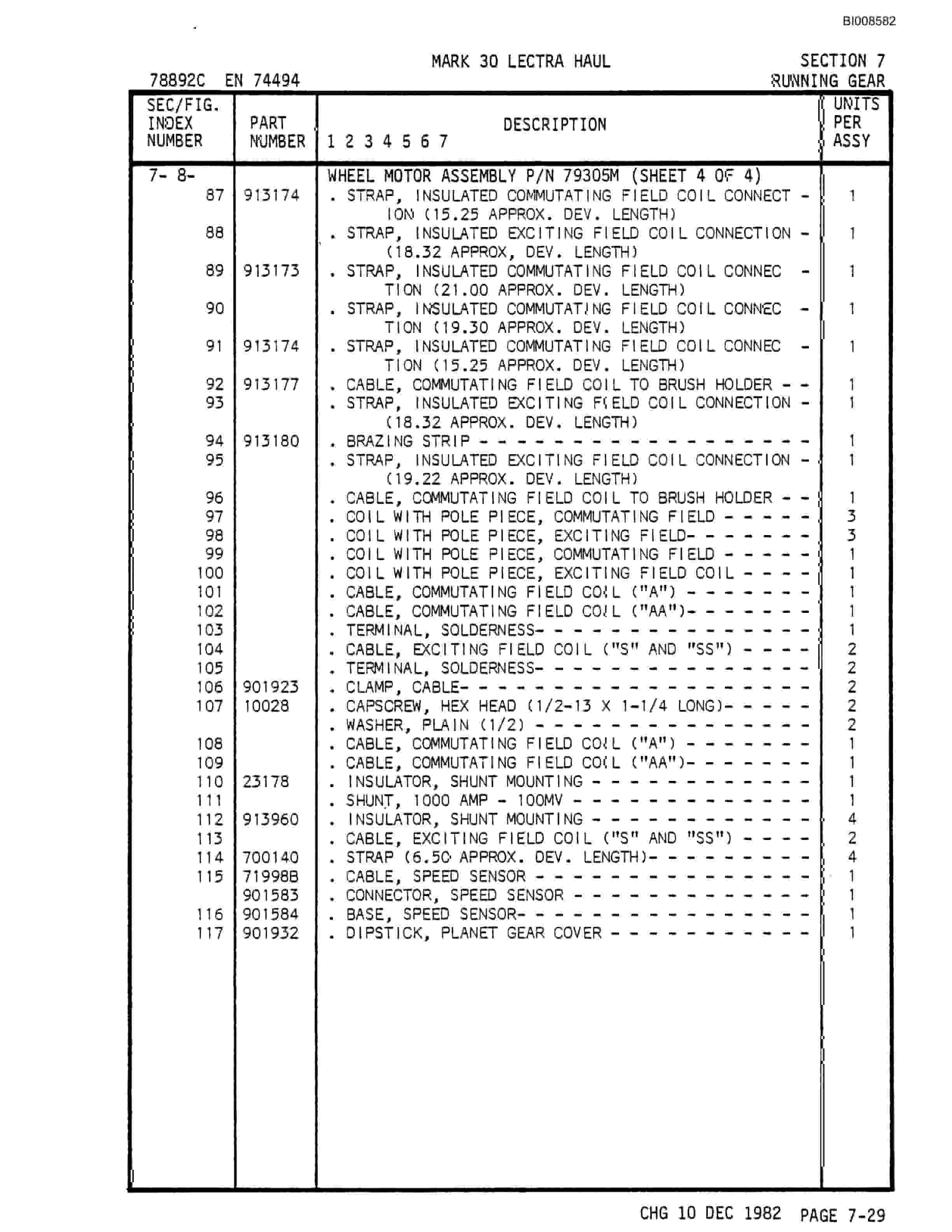 Bucyrus Mark 30 Illustrated Parts Catalog BI008582-5