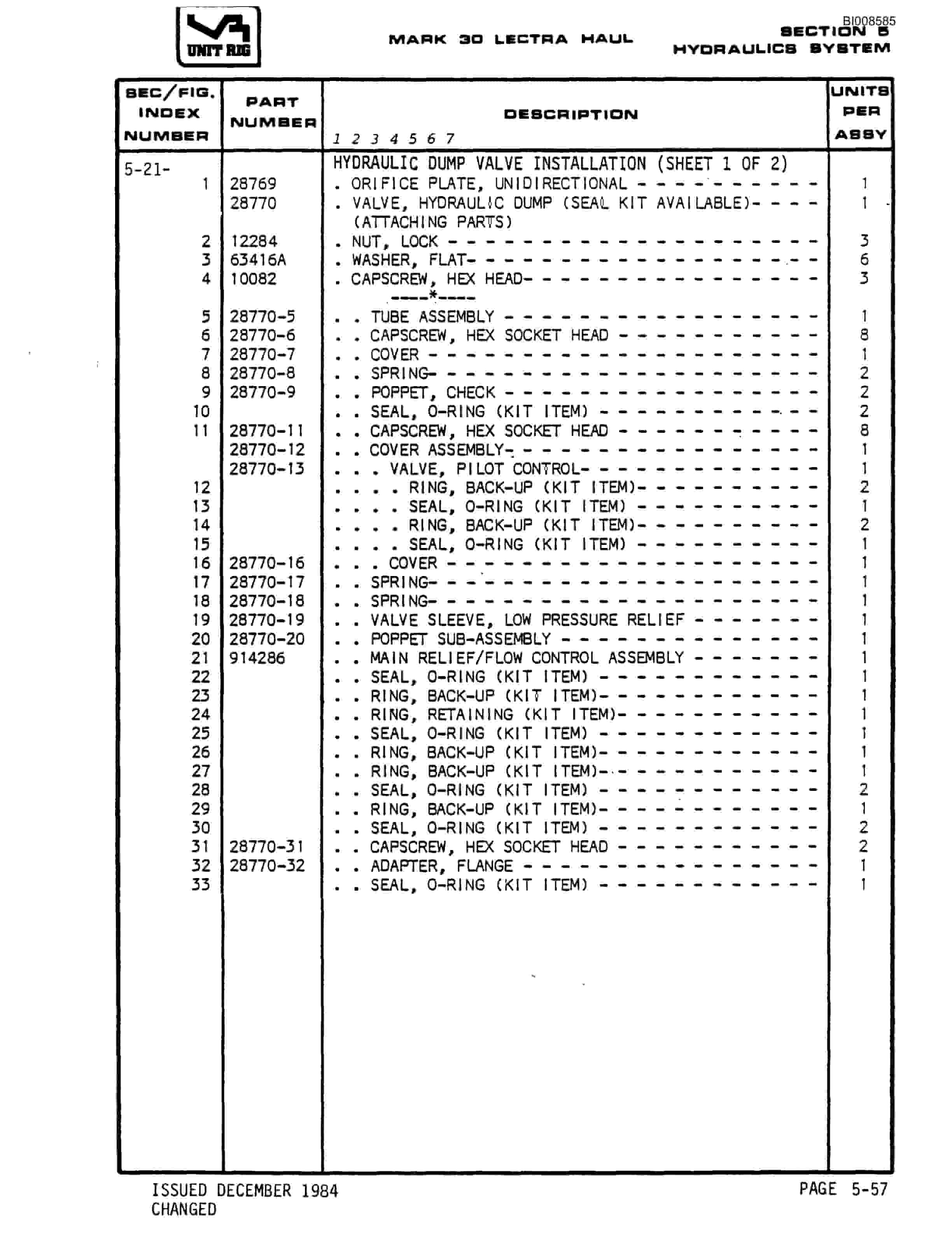 Bucyrus Mark 30 Illustrated Parts Catalog BI008585-3