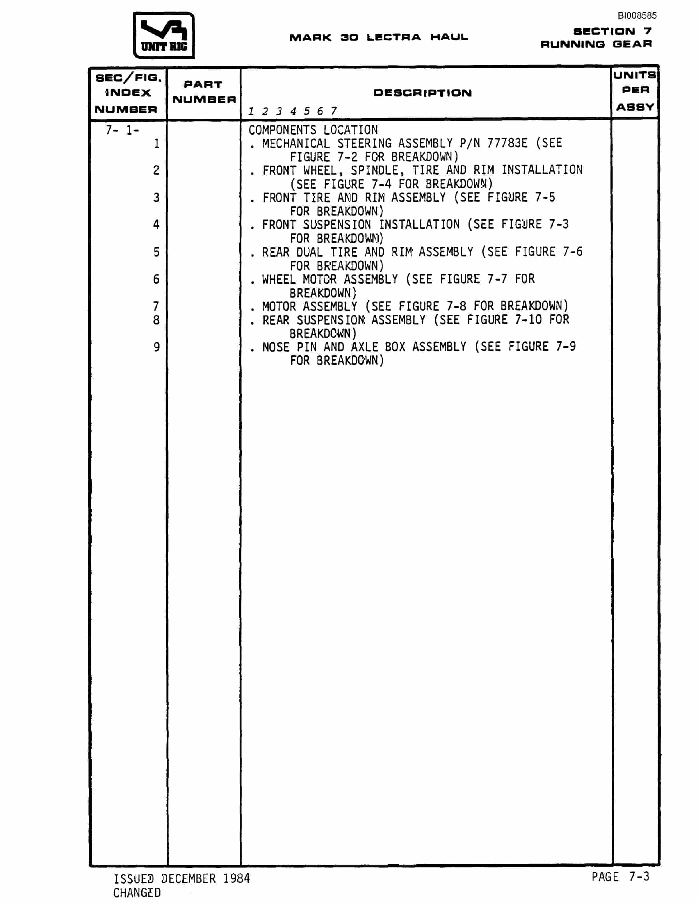 Bucyrus Mark 30 Illustrated Parts Catalog BI008585-4