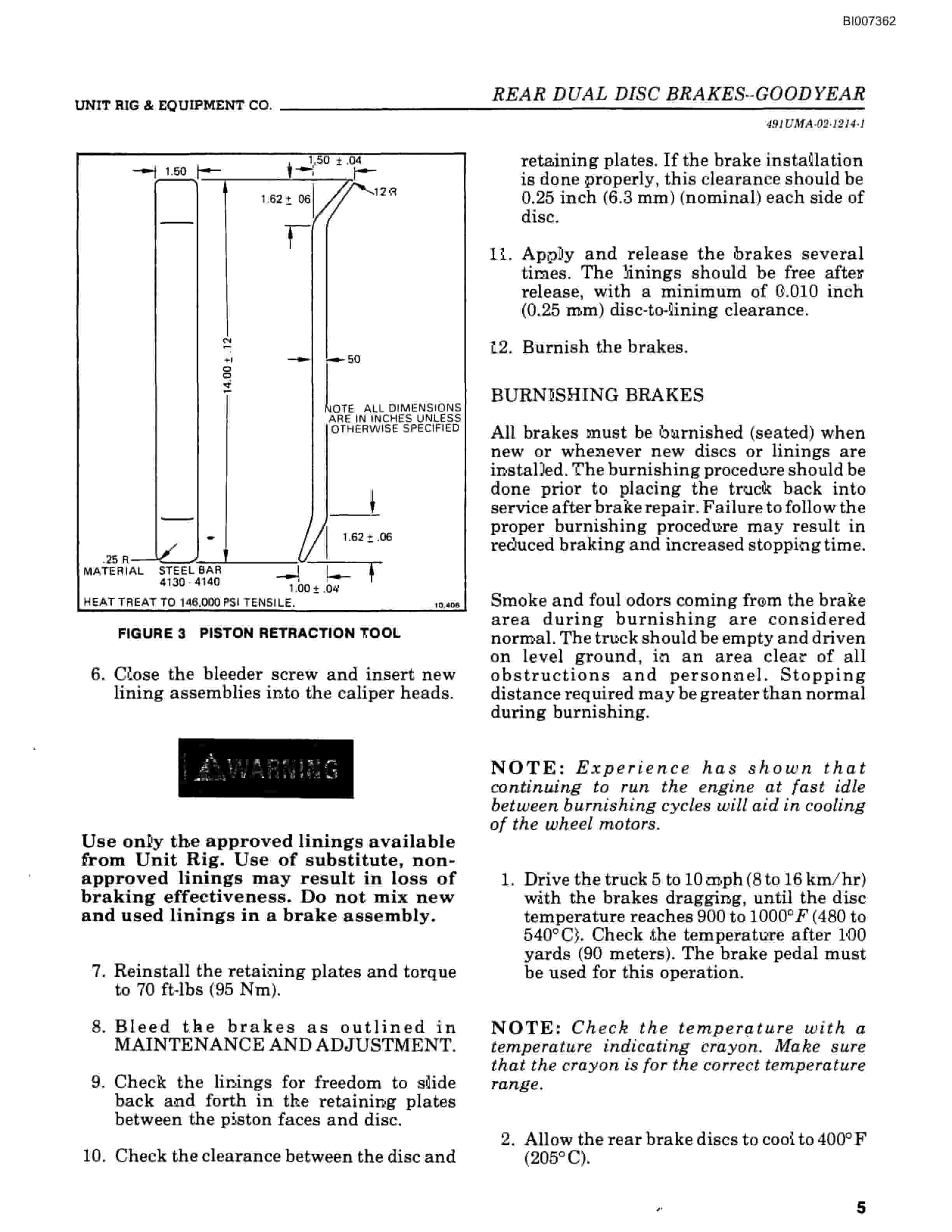 Bucyrus Mark 30 Mechanical Technical Manual BI007362-5