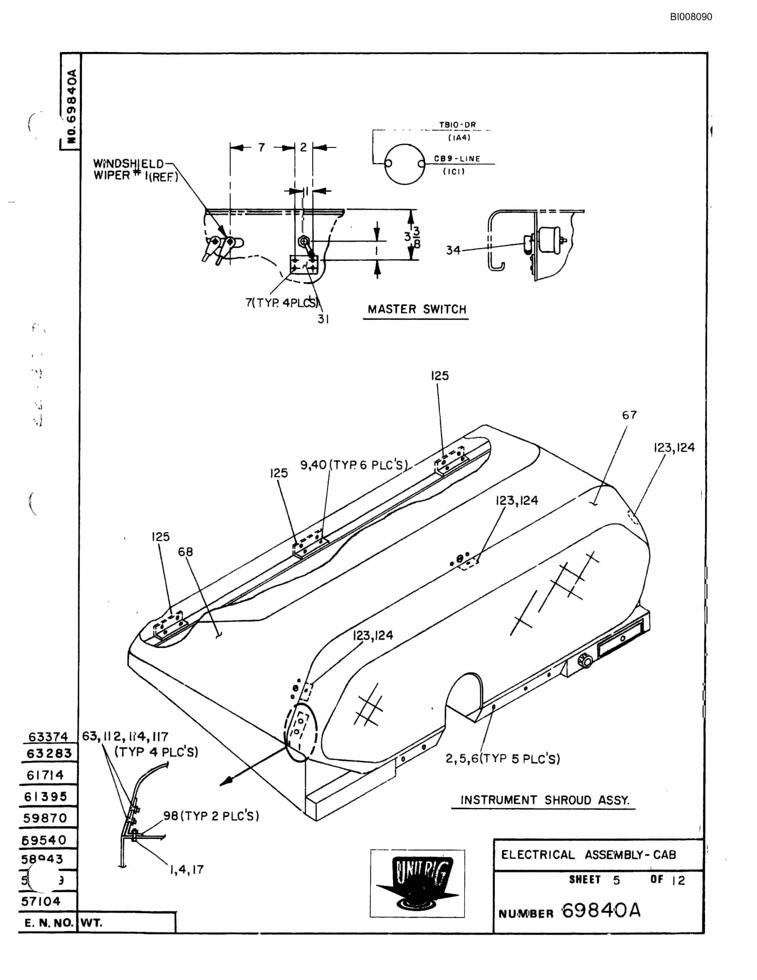 Bucyrus Mark 30 Parts Catalog BI008090-2