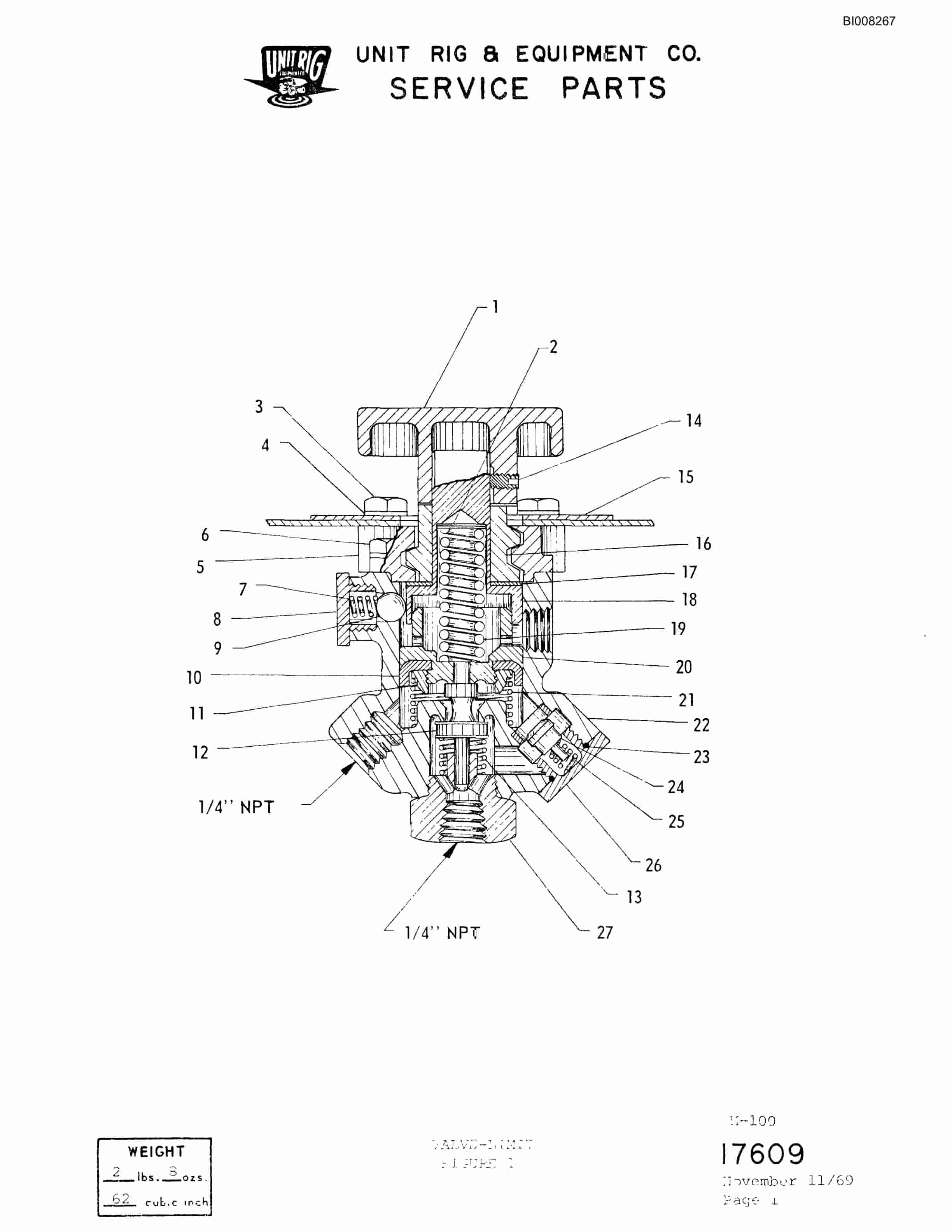 Bucyrus Mark 30 Parts Catalog BI008267-5