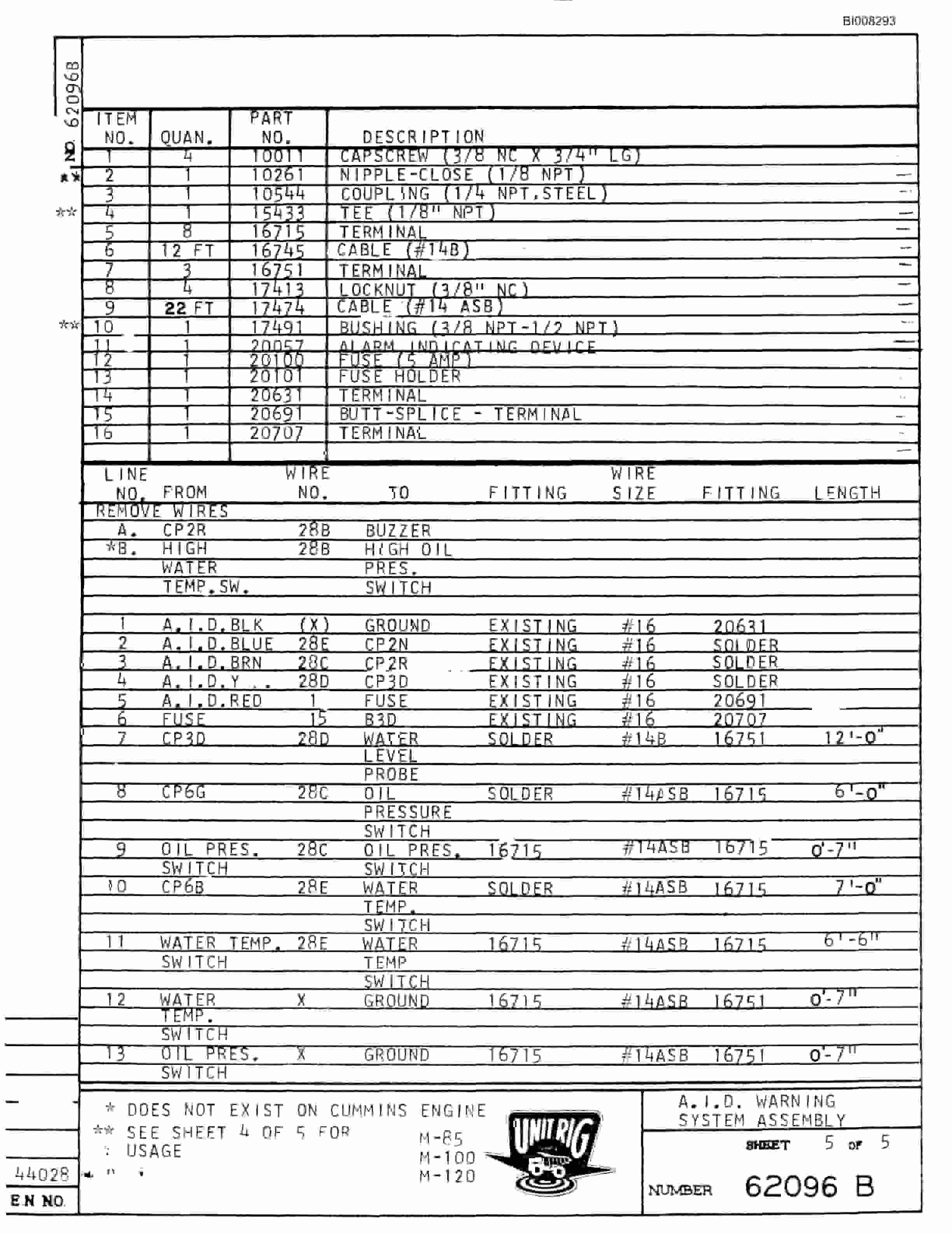 Bucyrus Mark 30 Parts Catalog BI008293-3