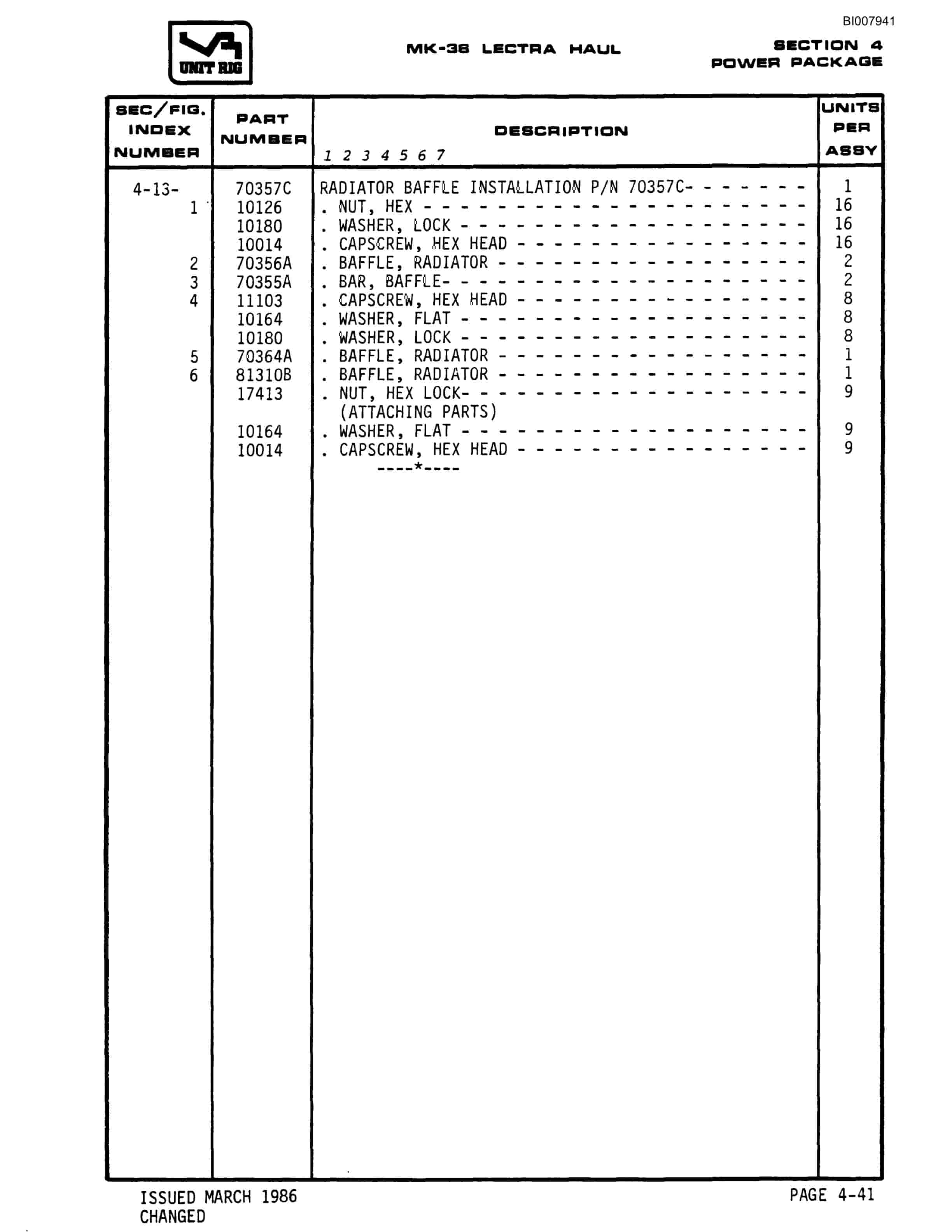 Bucyrus Mark 36 Illustrated Parts Catalog BI007941-2