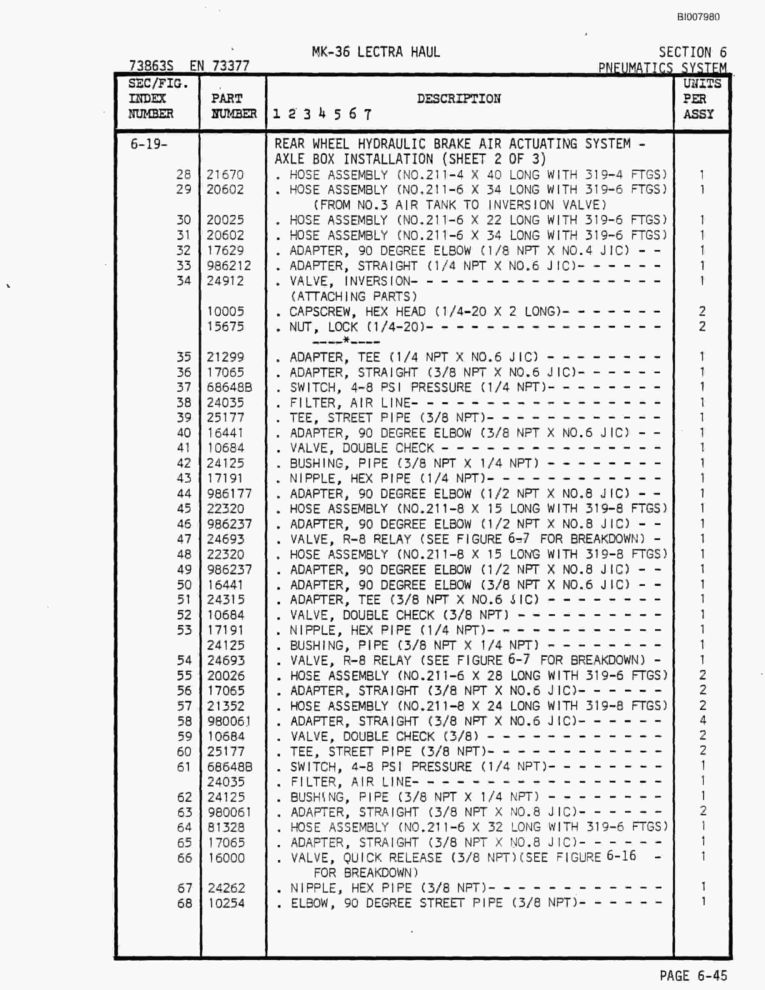 Bucyrus Mark 36 Illustrated Parts Catalog BI007980-4