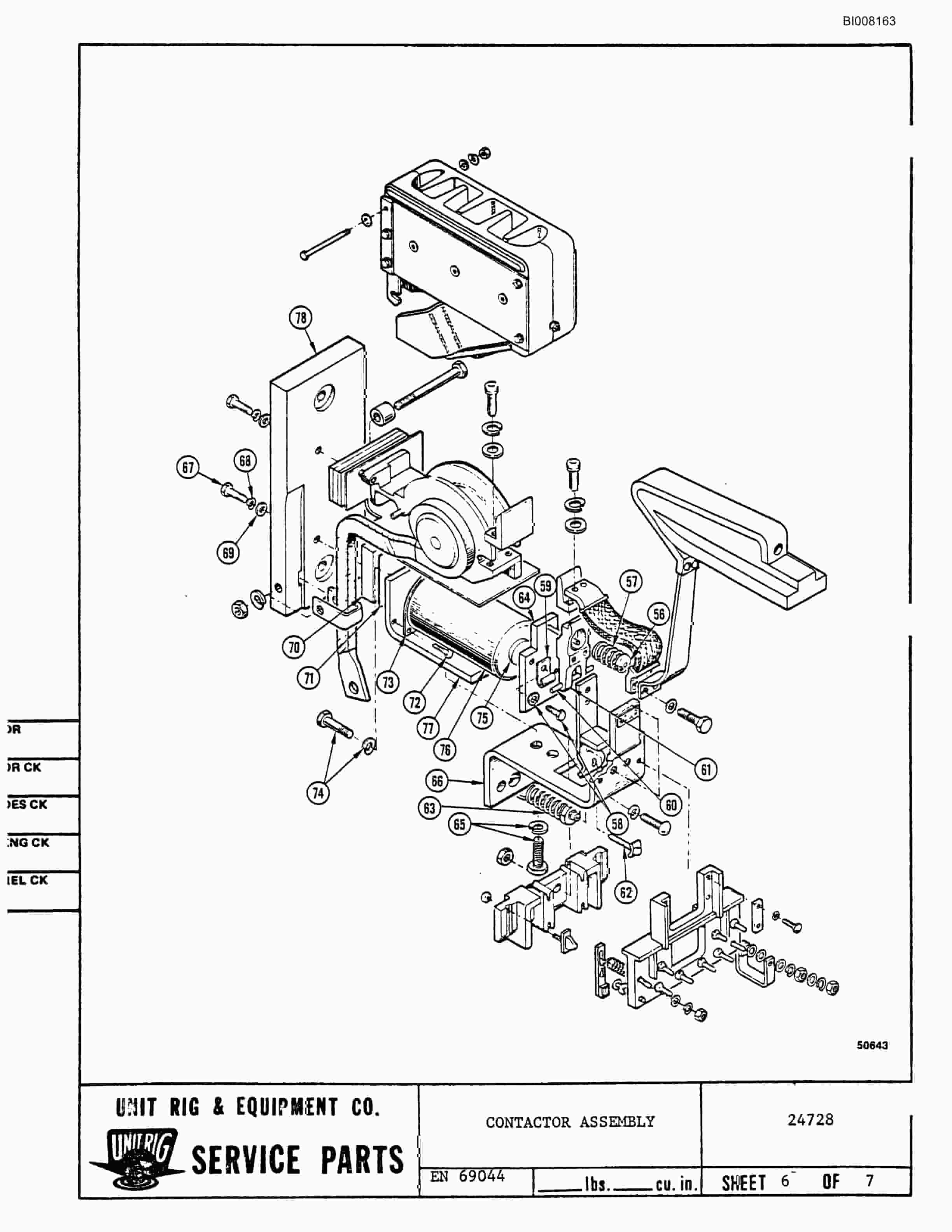 Bucyrus Mark 36 Illustrated Parts Catalog BI008163-3