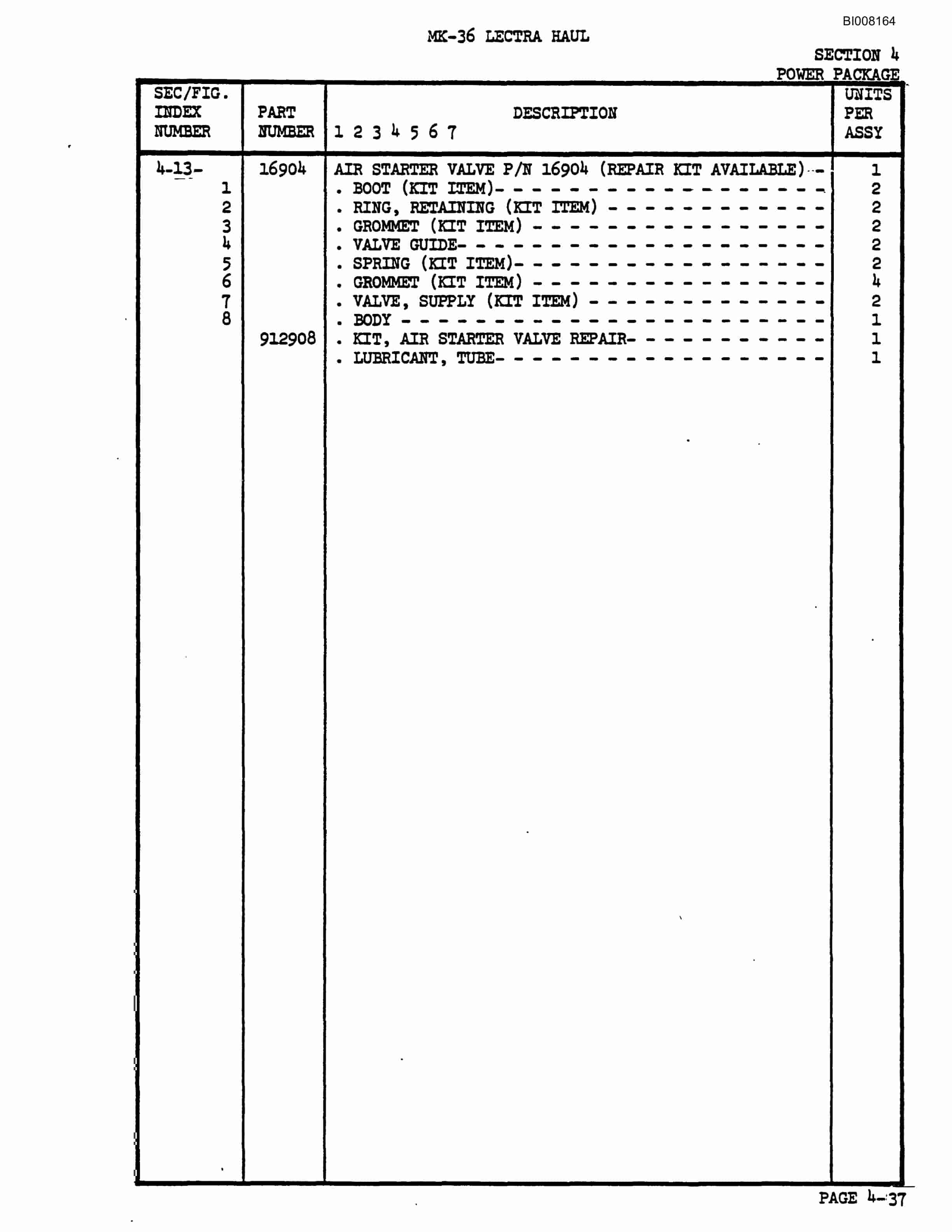 Bucyrus Mark 36 Illustrated Parts Catalog BI008164-2