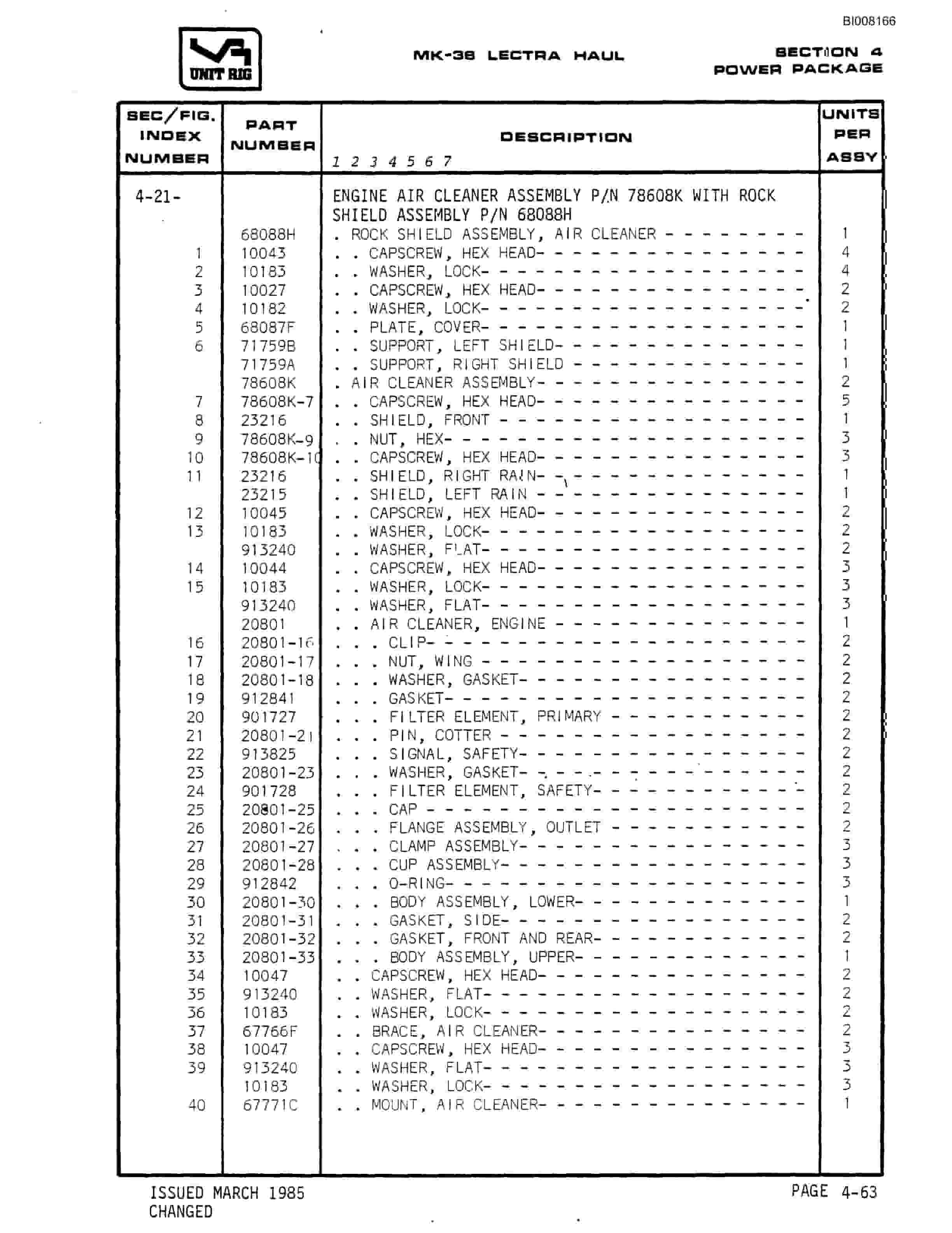 Bucyrus Mark 36 Illustrated Parts Catalog BI008166-2